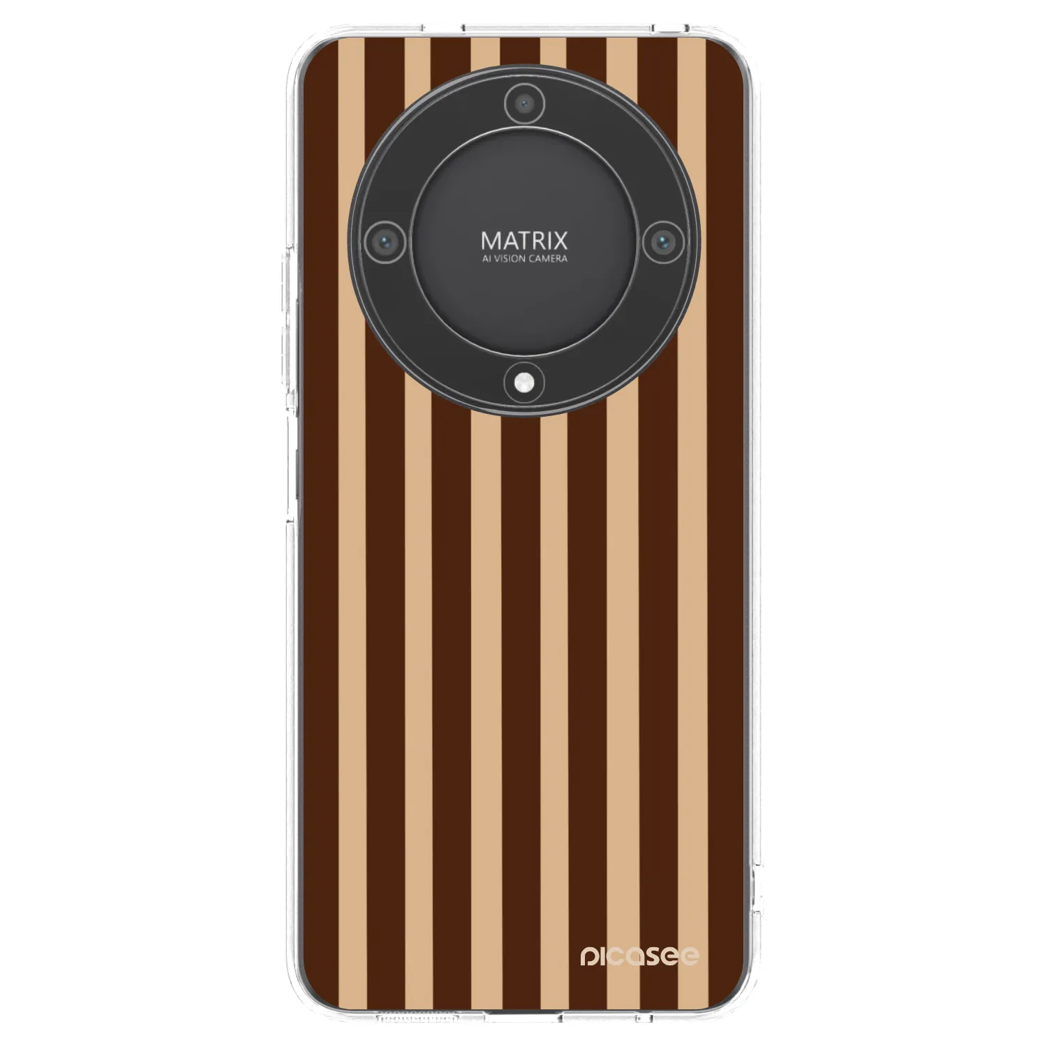 Picasee silikonska prozirna maskica za Honor Magic5 Lite 5G - Brown lines