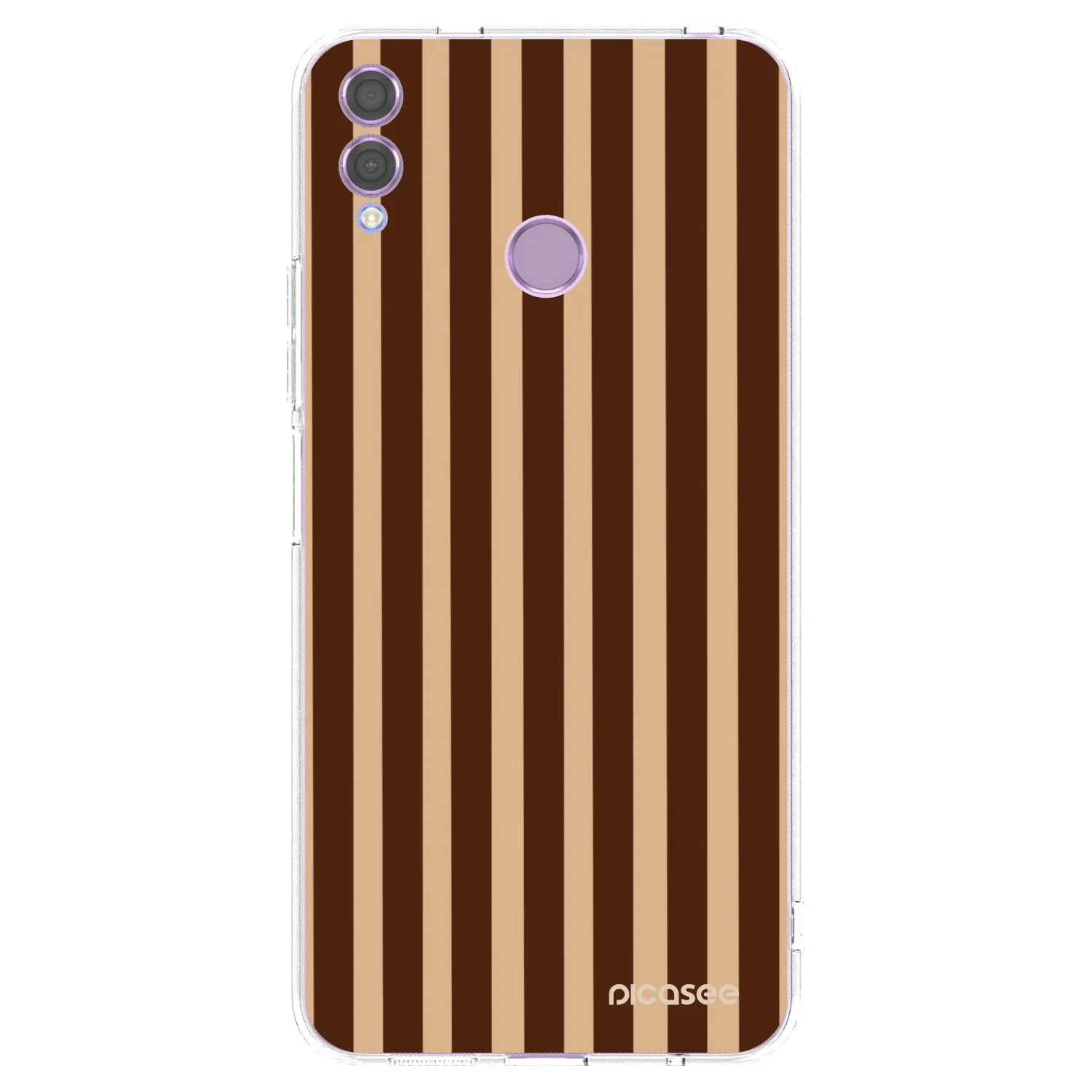 Picasee silikonska prozirna maskica za Honor 8X - Brown lines