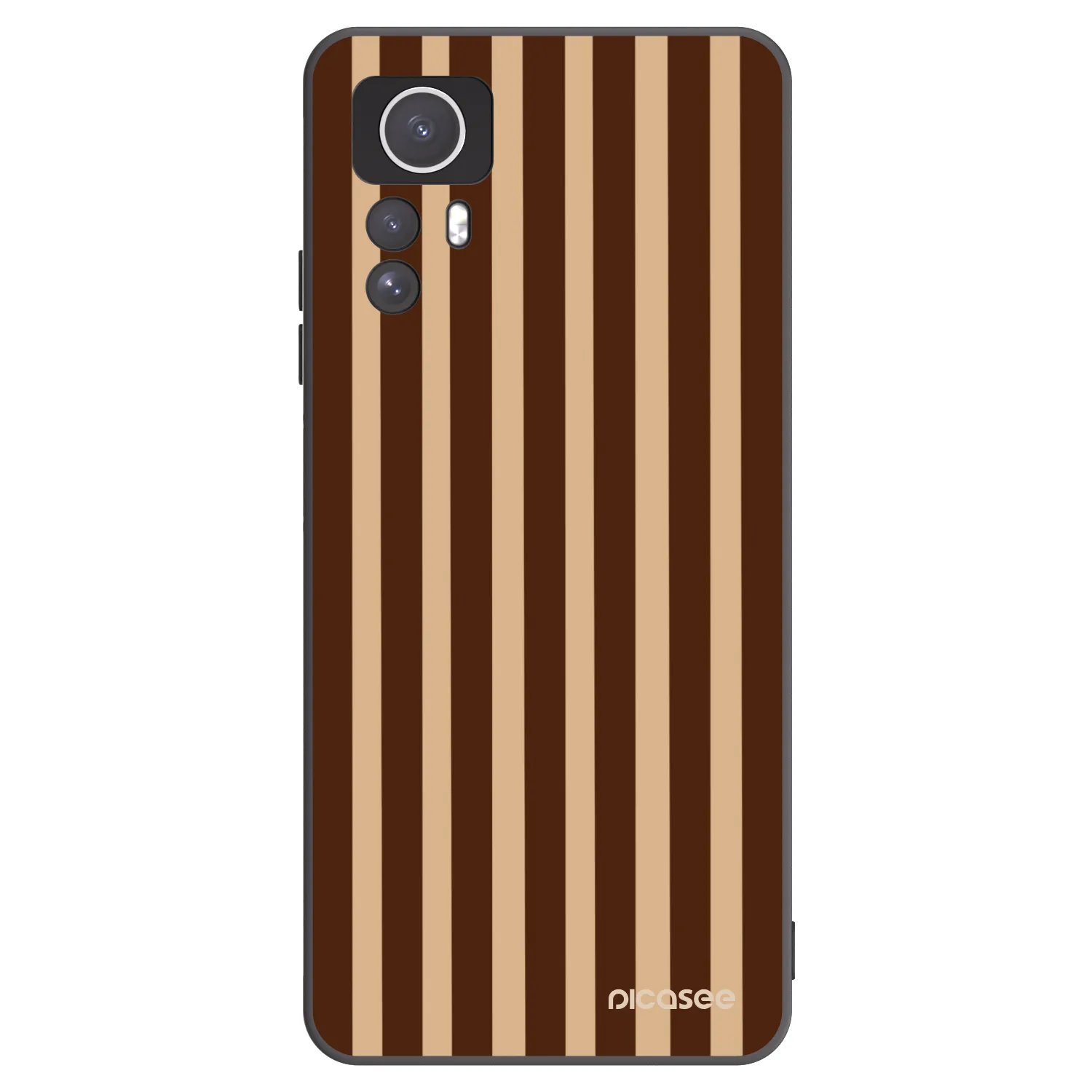 Picasee crna silikonska maskica za Xiaomi Redmi Note 12S - Brown lines