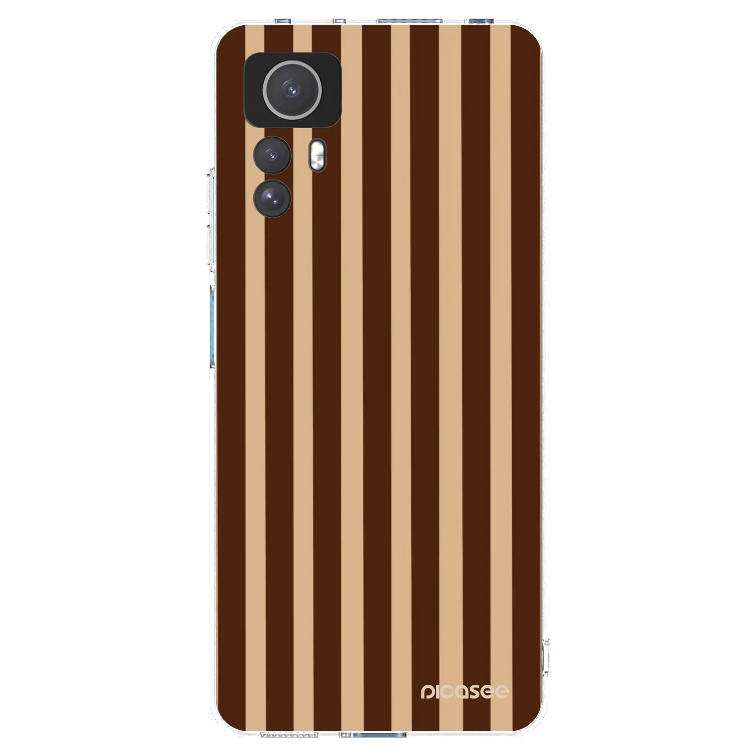 Picasee silikonska prozirna maskica za Xiaomi Redmi Note 12S - Brown lines