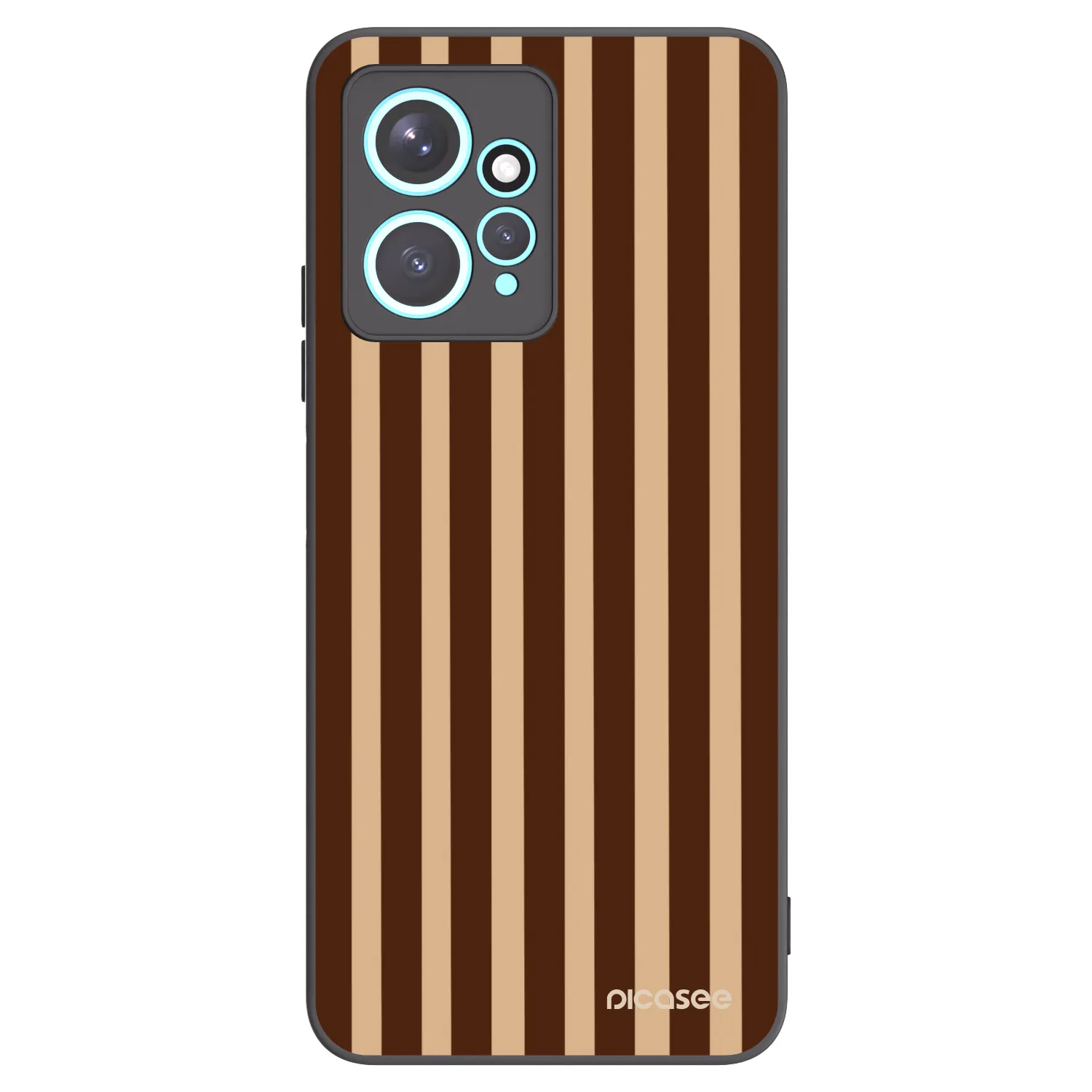 Picasee crna silikonska maskica za Xiaomi Redmi Note 12 4G - Brown lines