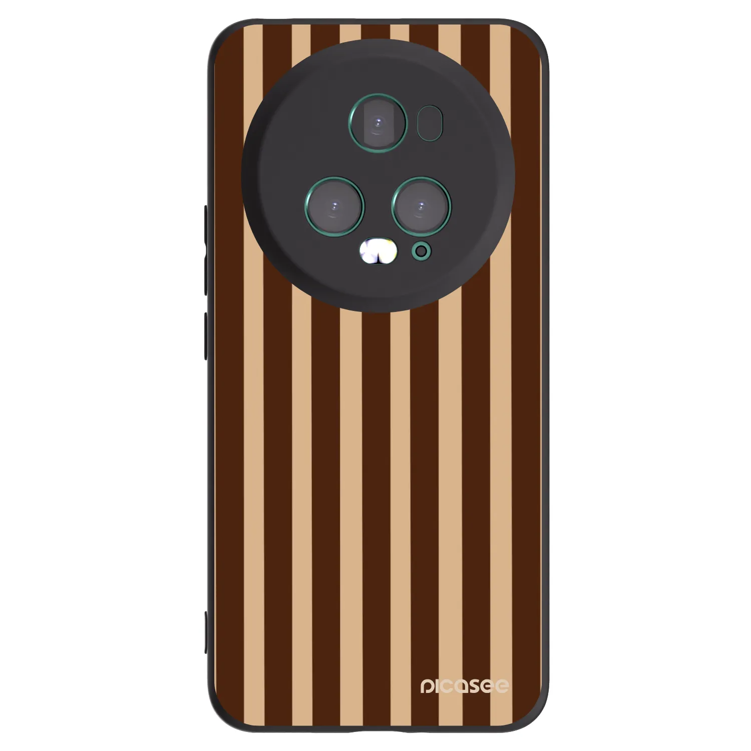 Picasee crna silikonska maskica za Honor Magic5 Pro - Brown lines