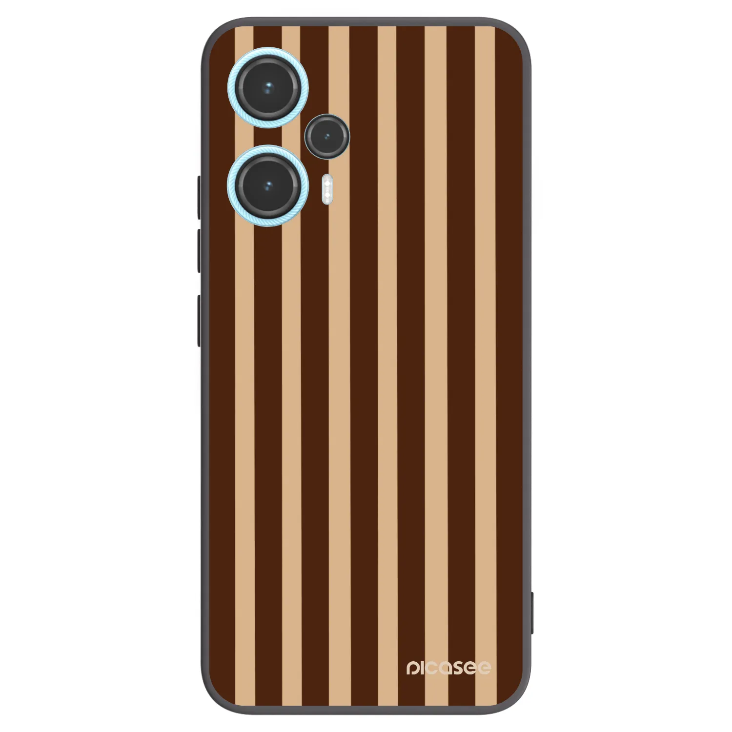 Picasee crna silikonska maskica za Xiaomi Poco F5 - Brown lines