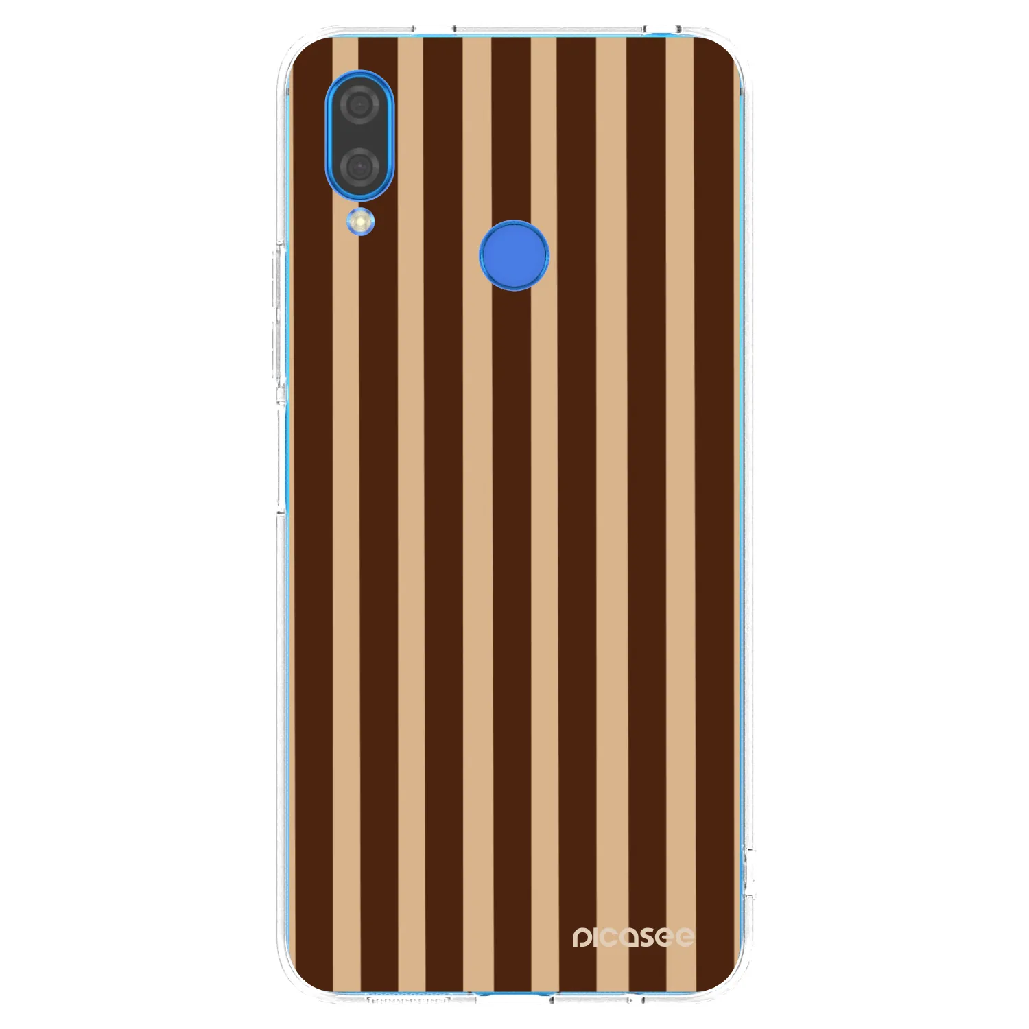Picasee silikonska prozirna maskica za Huawei Nova 3 - Brown lines