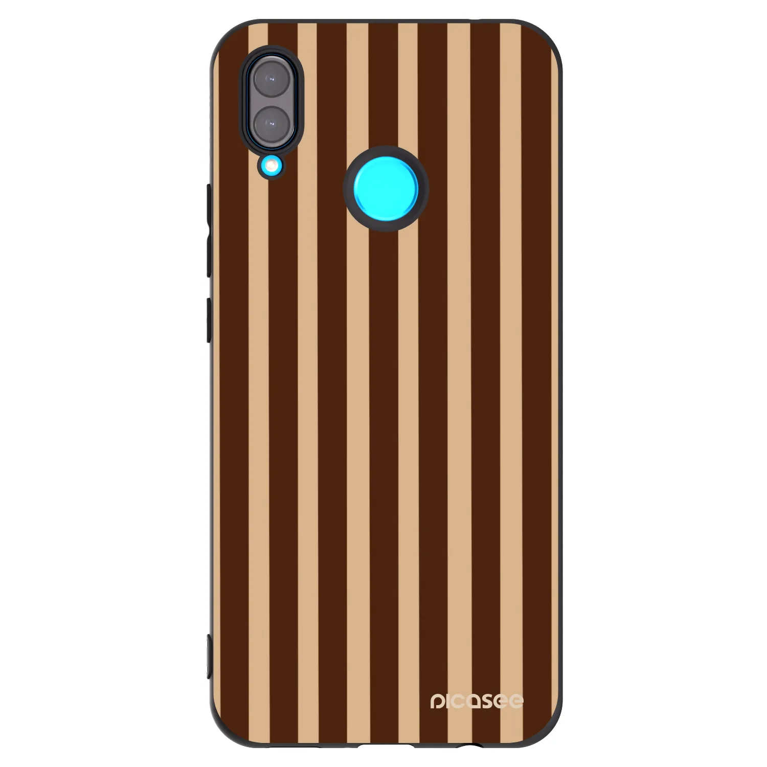 Picasee crna silikonska maskica za Huawei Nova 3i - Brown lines