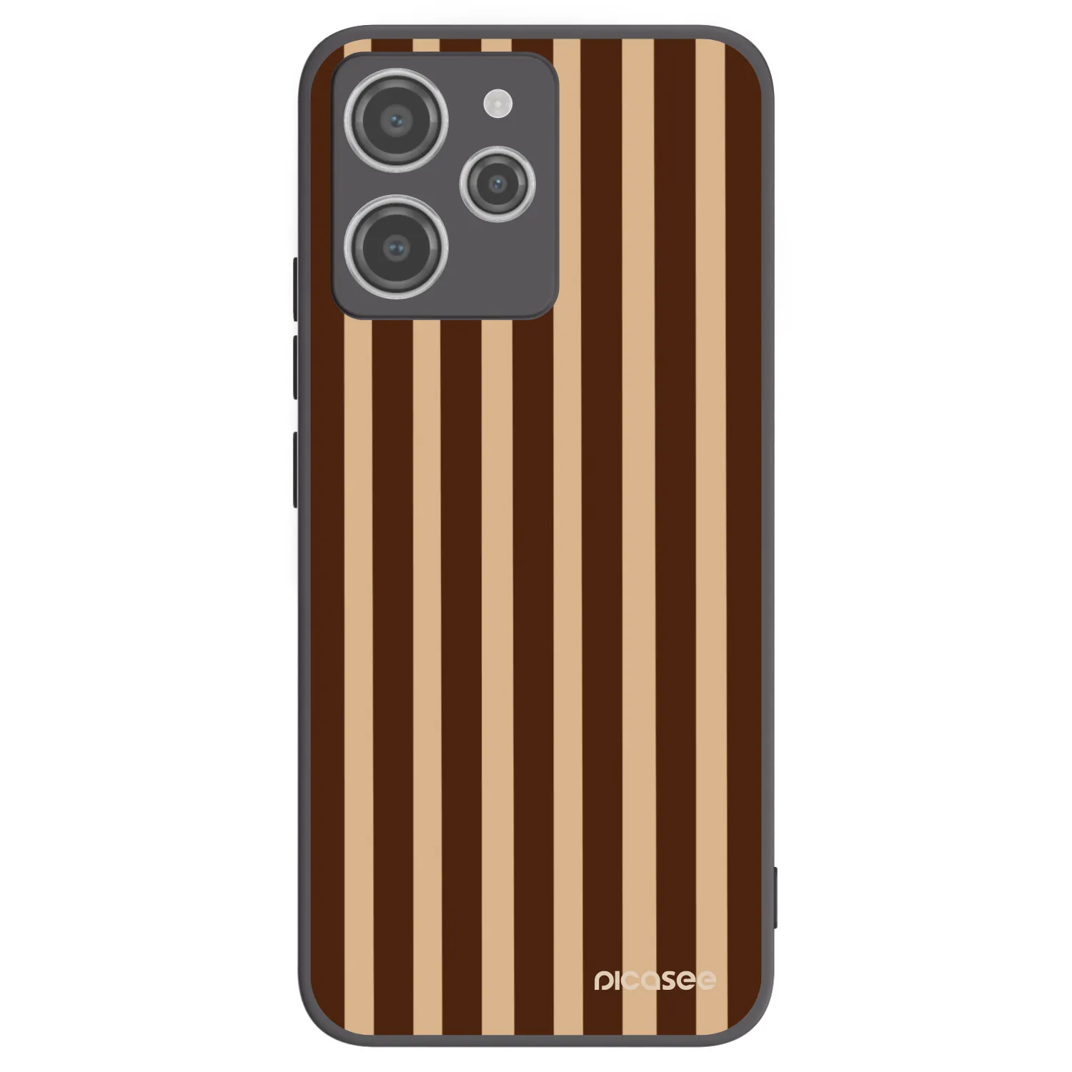 Picasee crna silikonska maskica za Xiaomi Redmi 12 4G - Brown lines