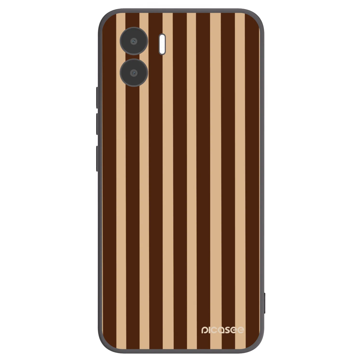 Picasee crna silikonska maskica za Xiaomi Redmi A2 - Brown lines