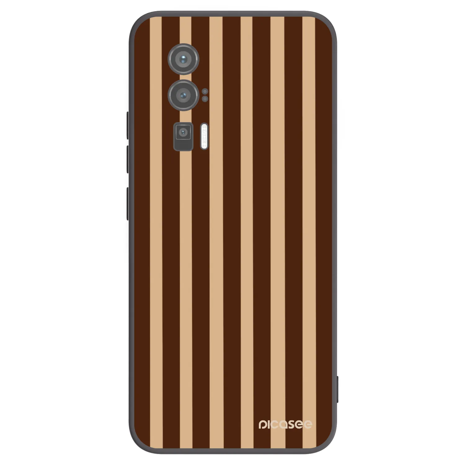 Picasee crna silikonska maskica za Xiaomi Poco F5 Pro 5G - Brown lines