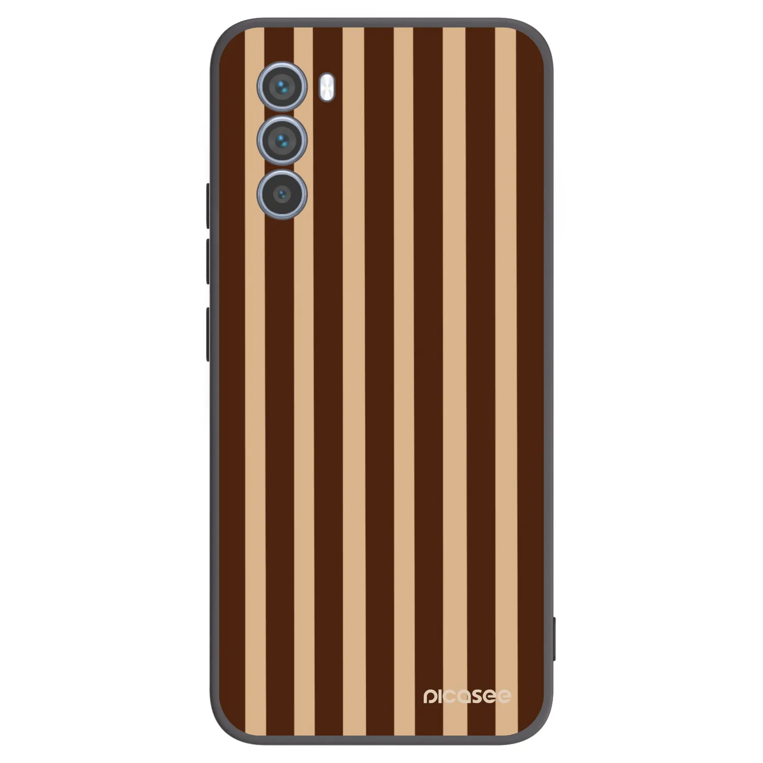 Picasee crna silikonska maskica za Motorola Moto G62 - Brown lines