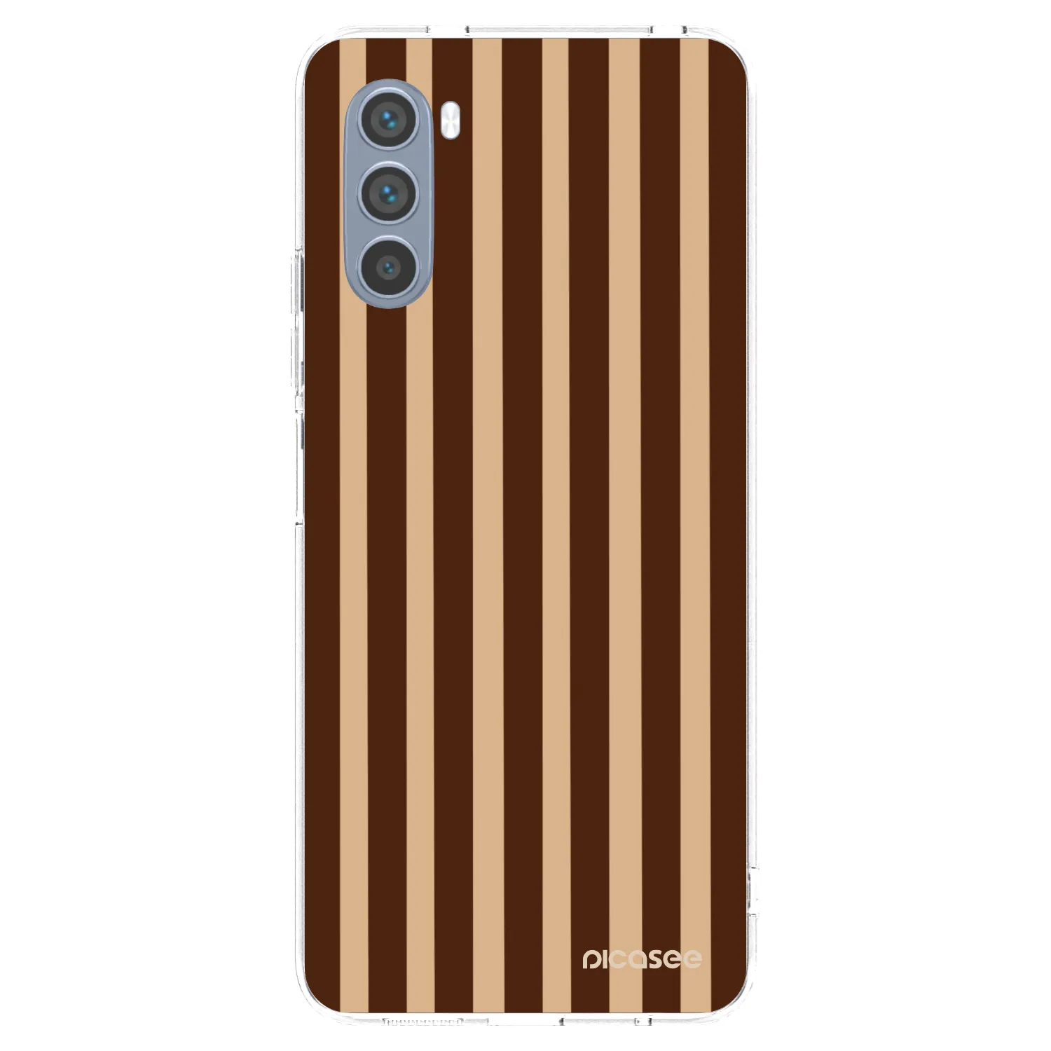 Picasee silikonska prozirna maskica za Motorola Moto G62 - Brown lines