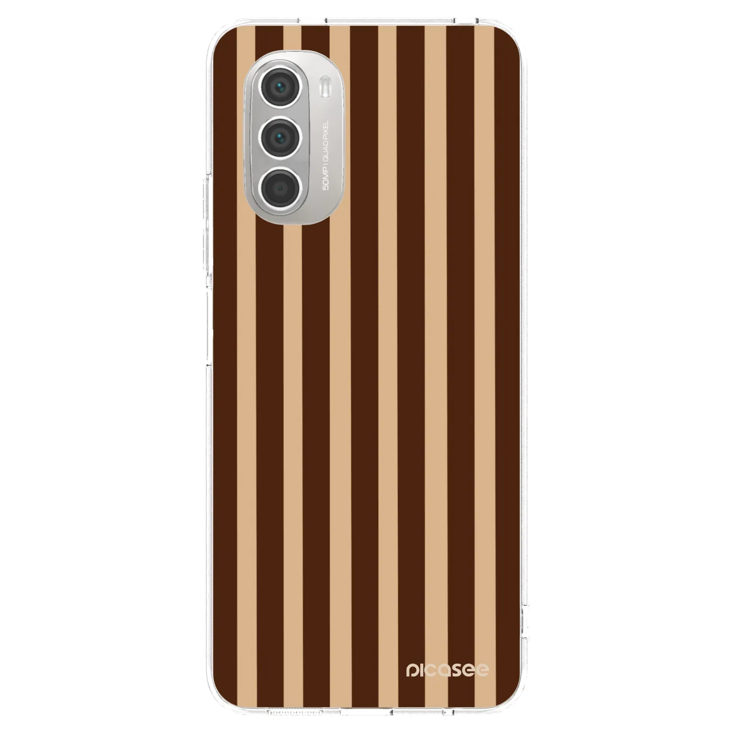 Picasee silikonska prozirna maskica za Motorola Moto G51 - Brown lines