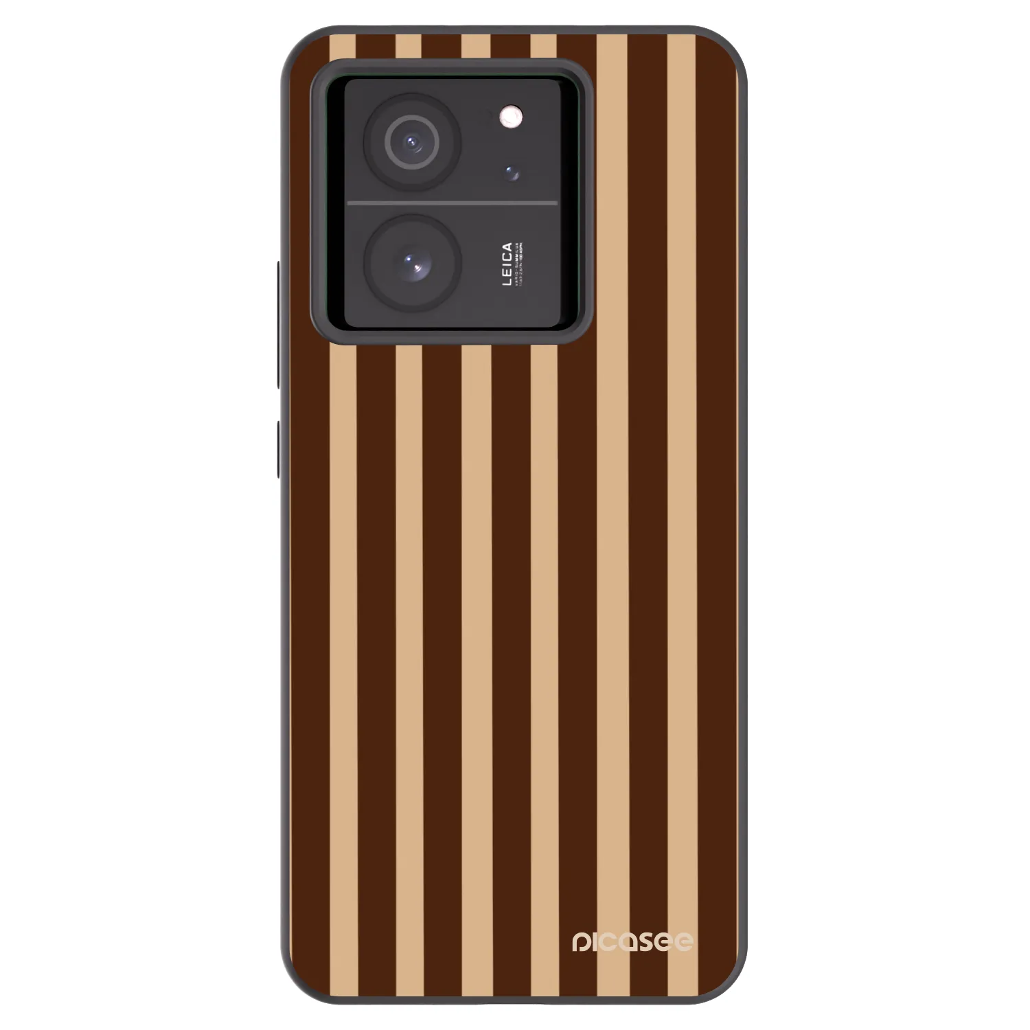 Picasee crna silikonska maskica za Xiaomi 13T - Brown lines