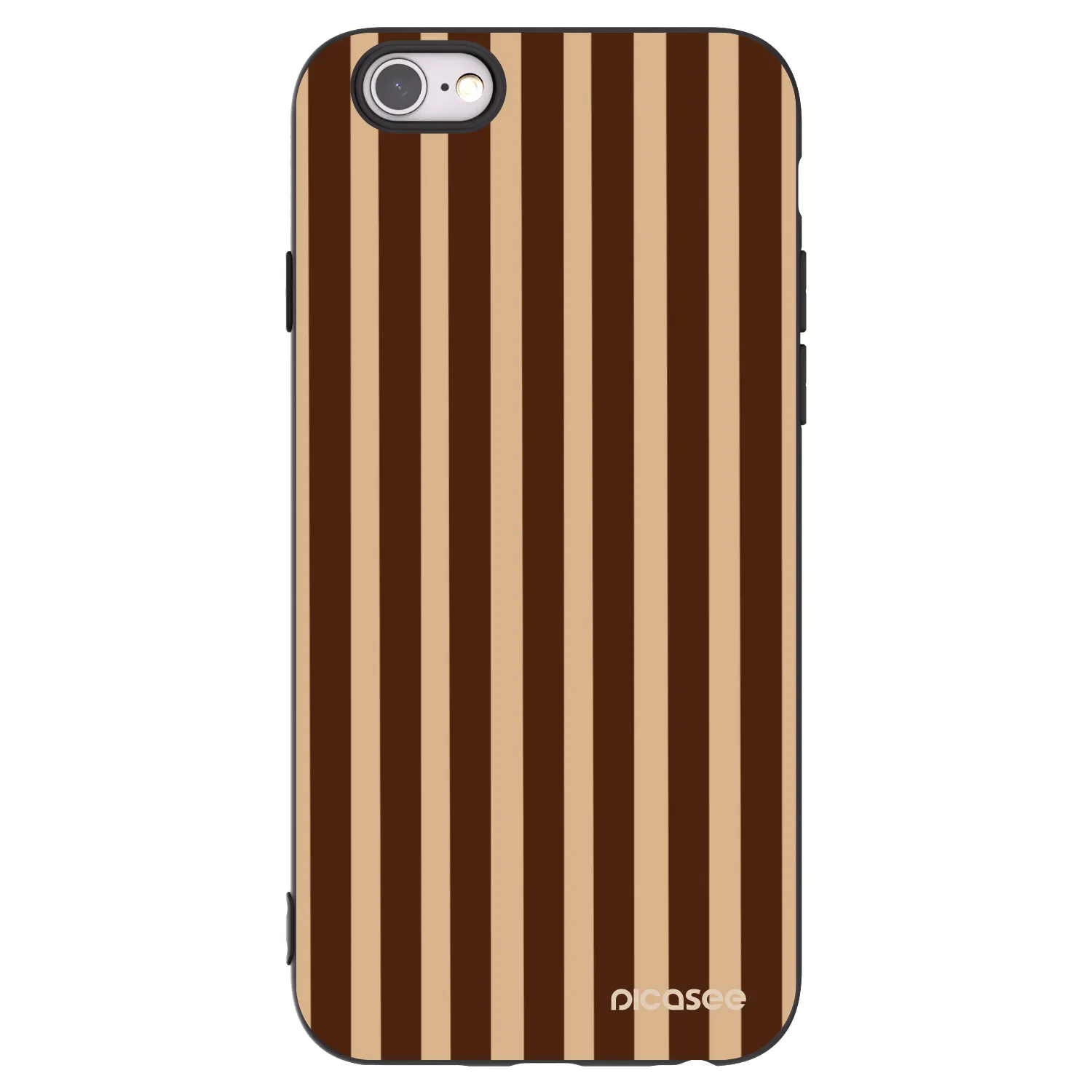 Picasee crna silikonska maskica za Apple iPhone 6/6S - Brown lines
