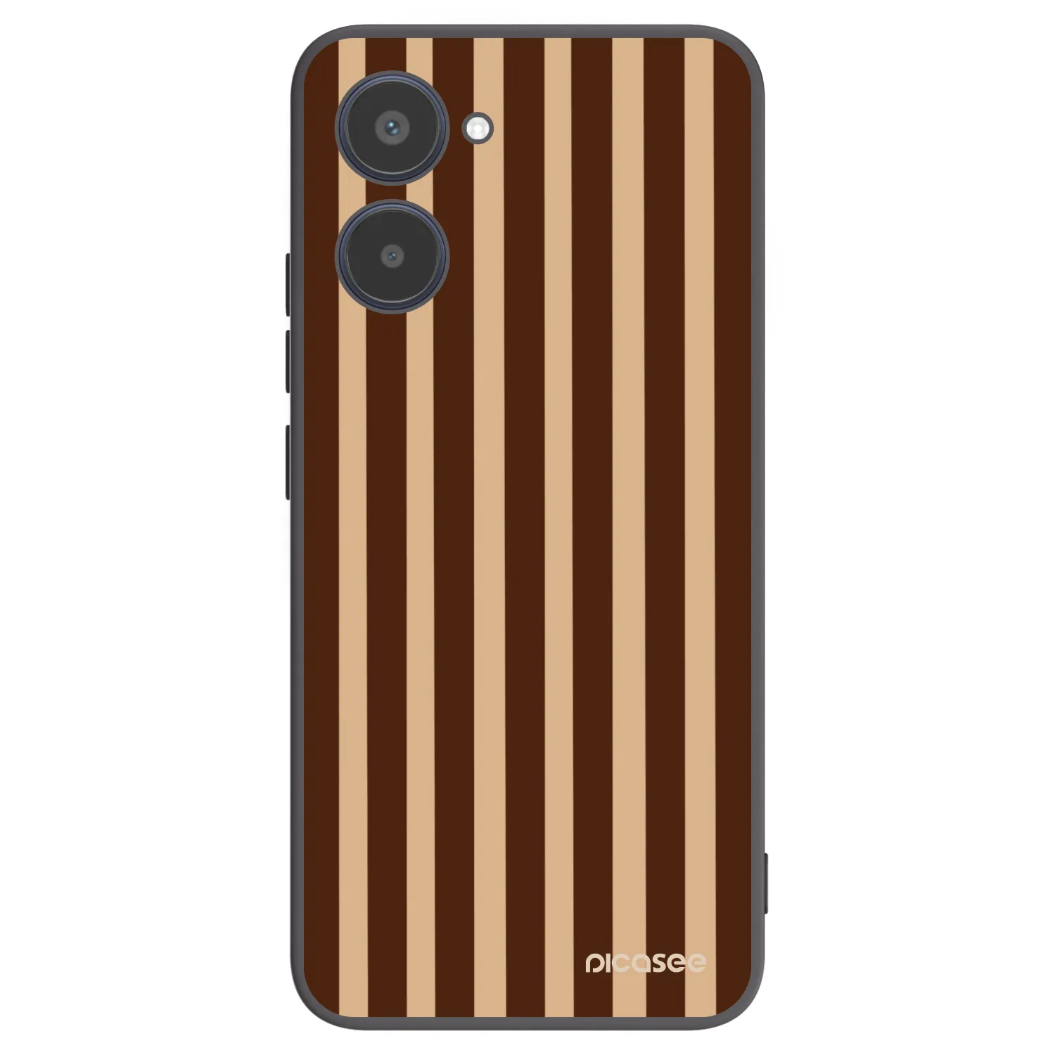 Picasee crna silikonska maskica za Realme 10 4G - Brown lines