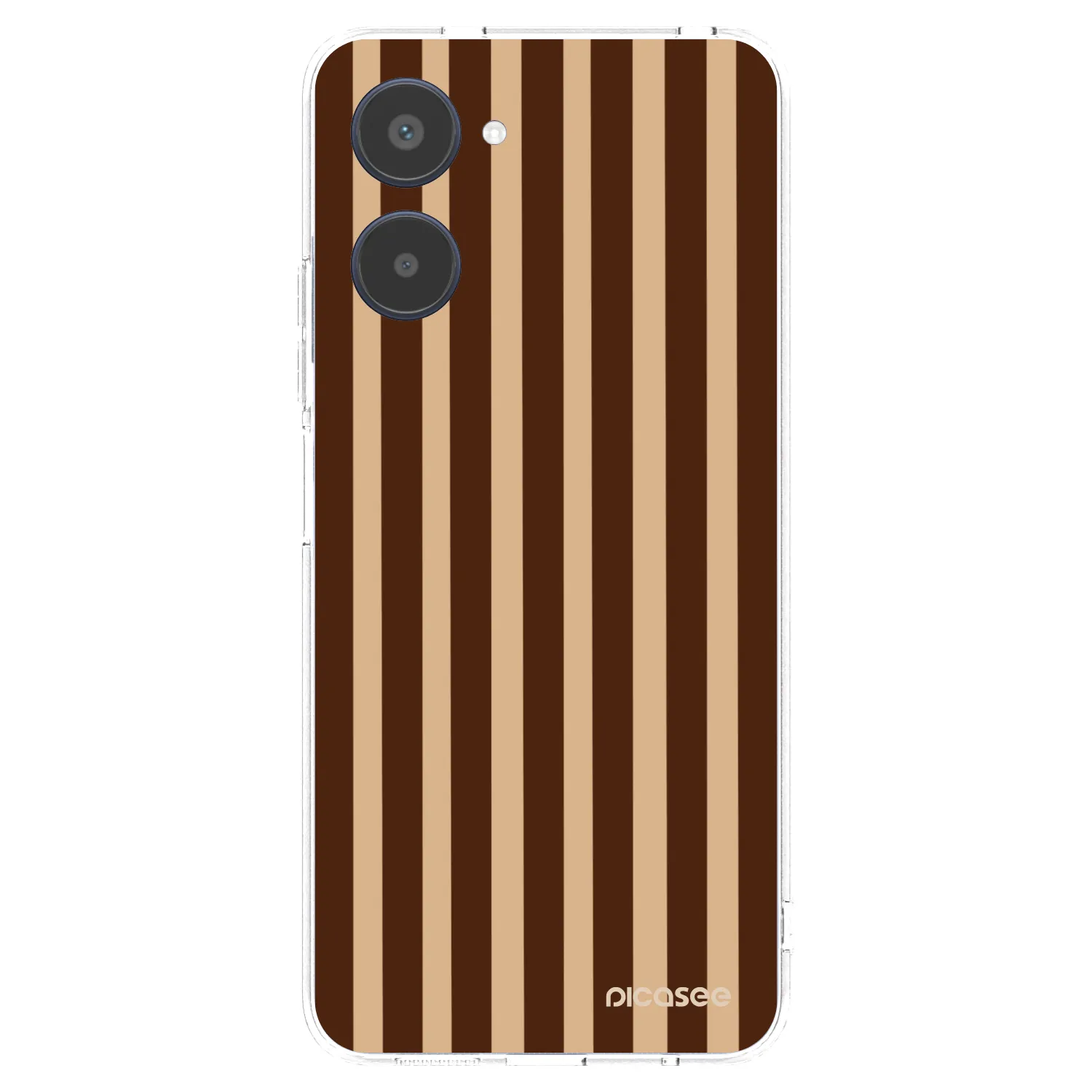 Picasee silikonska prozirna maskica za Realme 10 4G - Brown lines