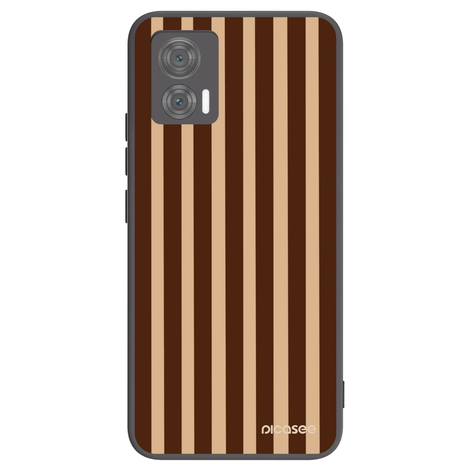 Picasee crna silikonska maskica za Motorola Edge 30 Neo - Brown lines