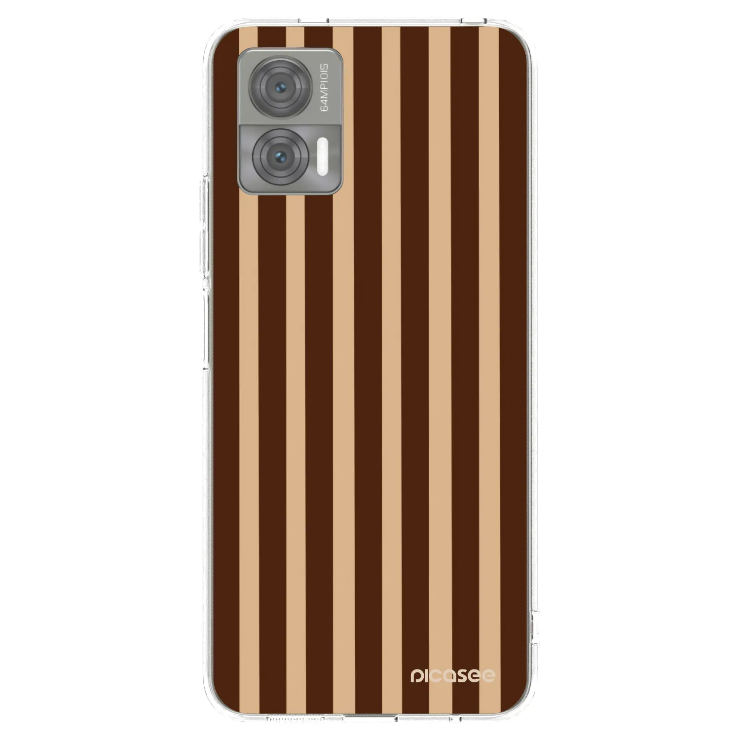 Picasee silikonska prozirna maskica za Motorola Edge 30 Neo - Brown lines