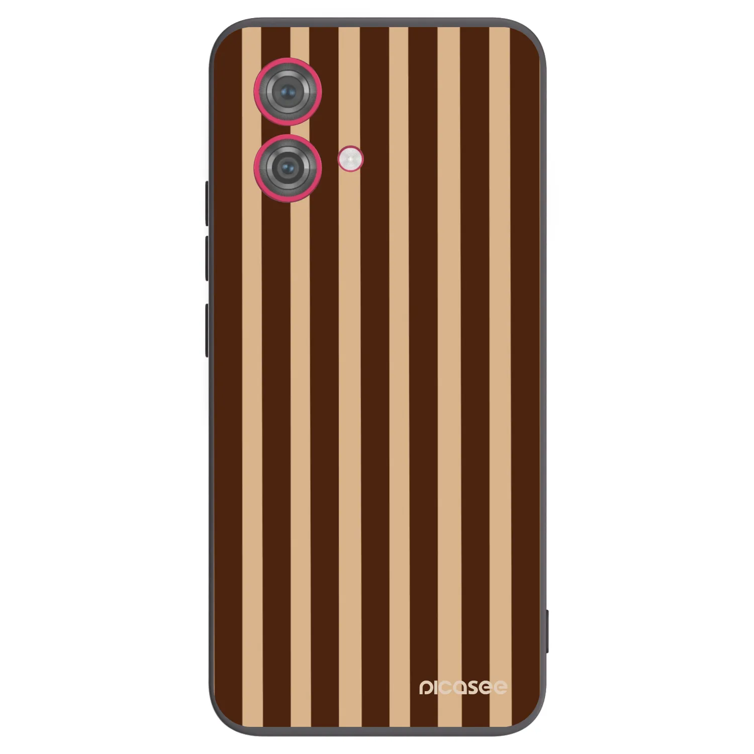Picasee crna silikonska maskica za Motorola Moto G84 5G - Brown lines
