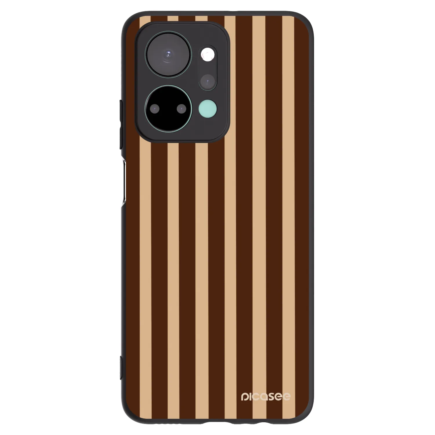 Picasee crna silikonska maskica za Honor X7a - Brown lines