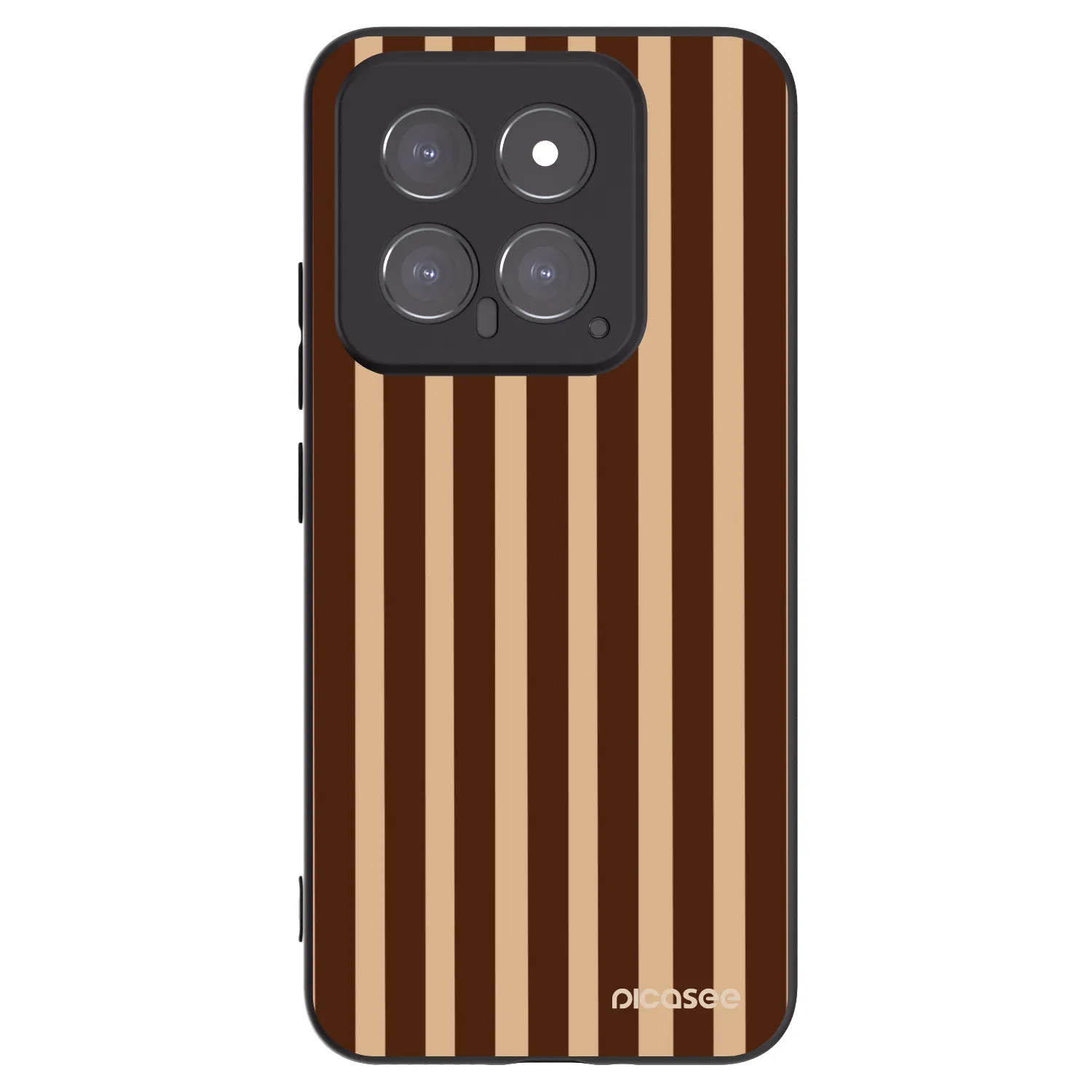 Picasee crna silikonska maskica za Xiaomi 14 - Brown lines
