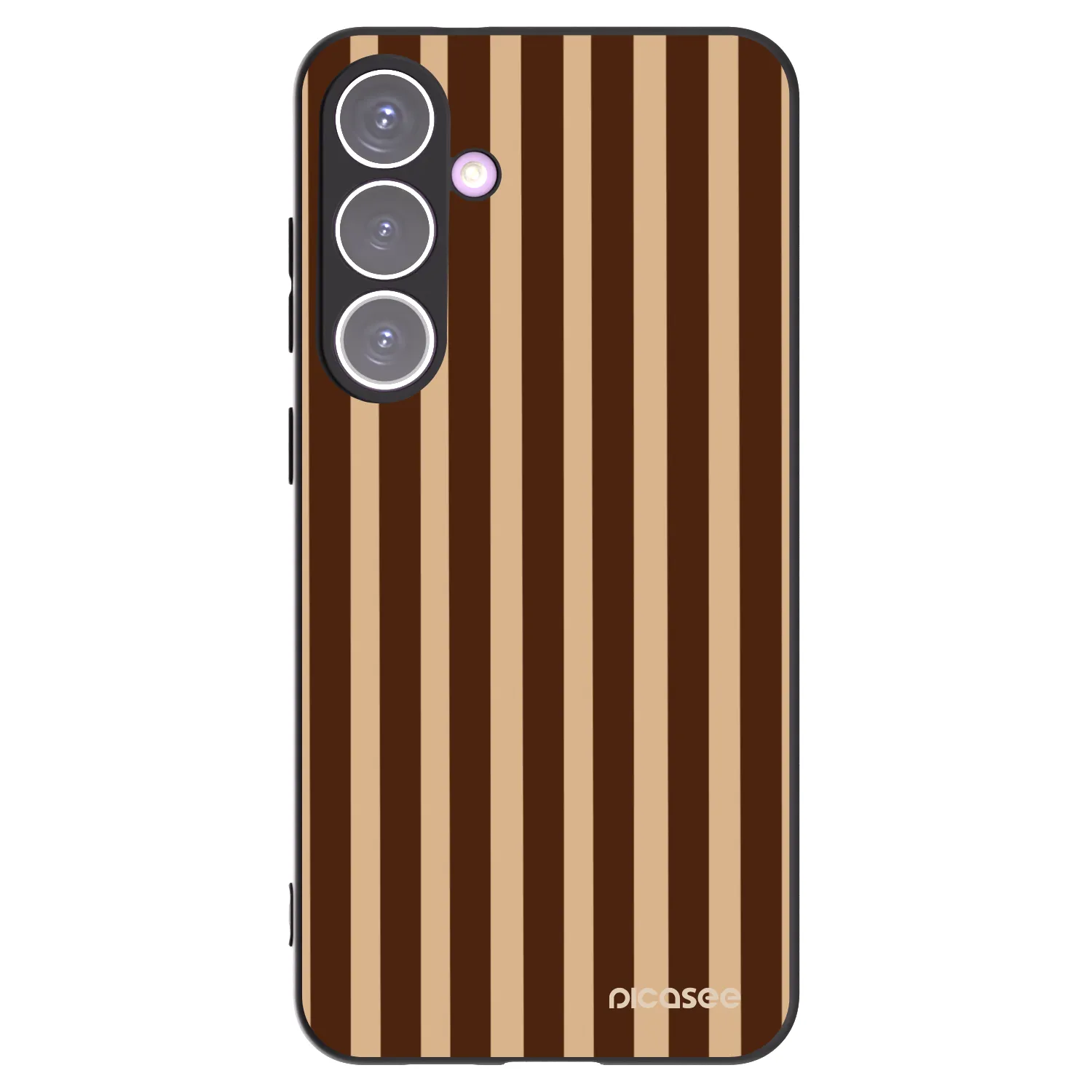 Picasee crna silikonska maskica za Samsung Galaxy S24+ S926B 5G - Brown lines
