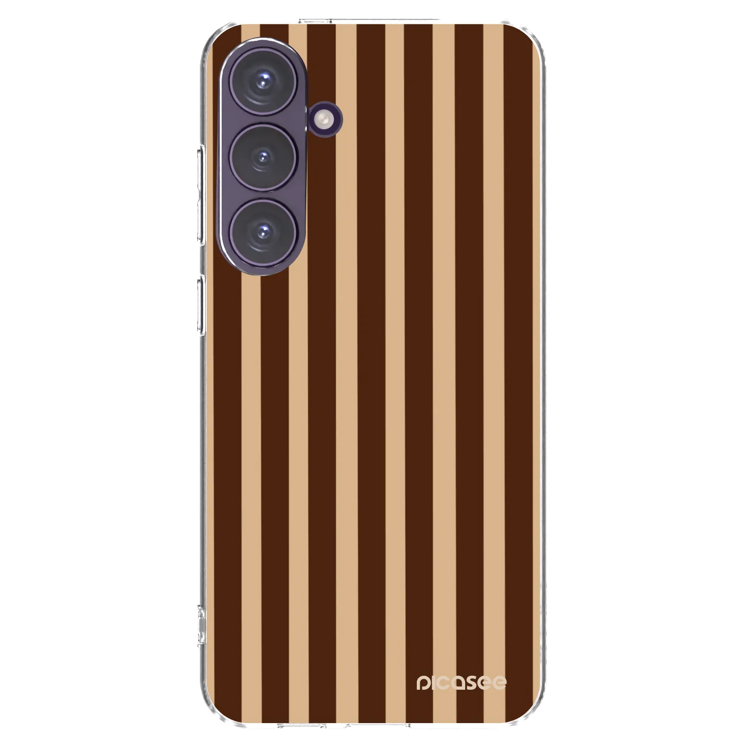 Picasee silikonska prozirna maskica za Samsung Galaxy S24+ S926B 5G - Brown lines