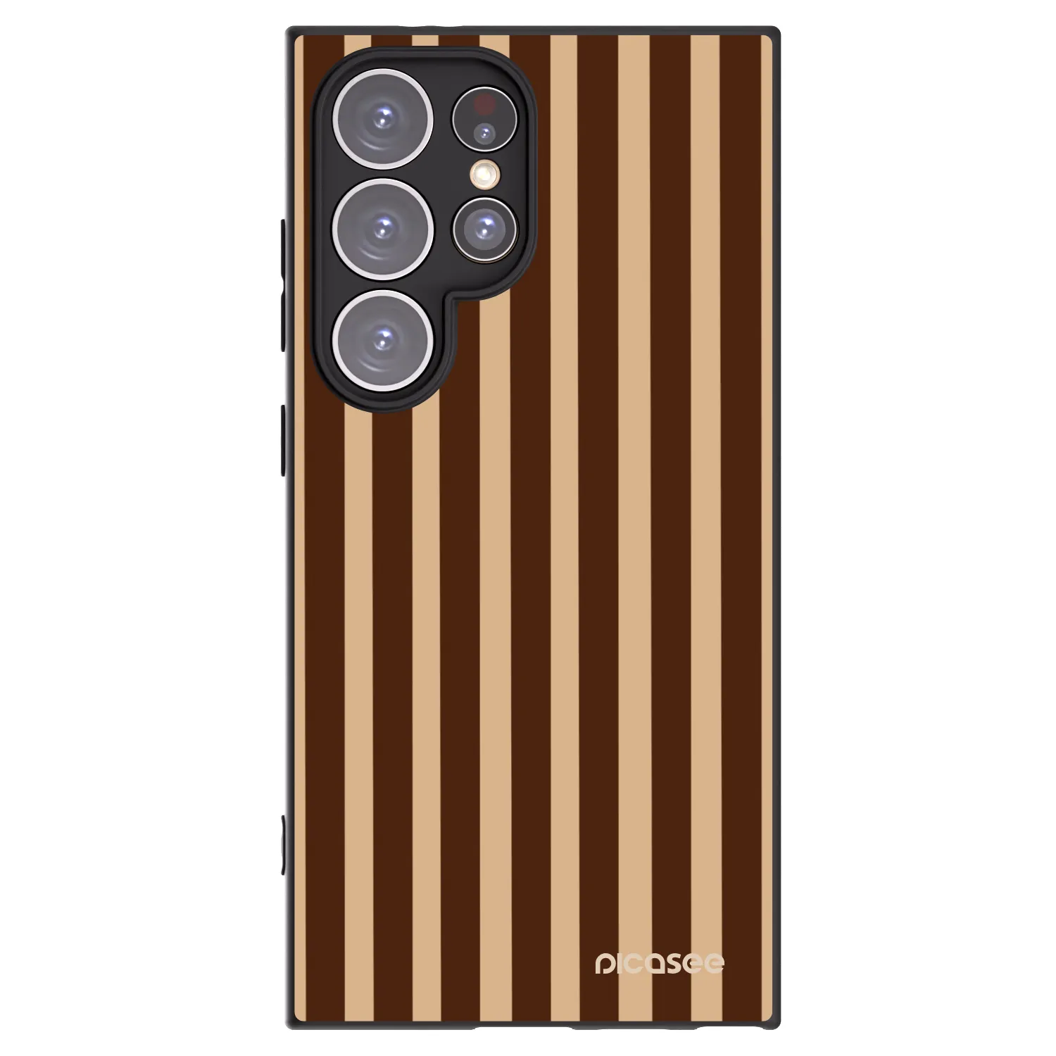 Picasee crna silikonska maskica za Samsung Galaxy S24 Ultra S928B 5G - Brown lines