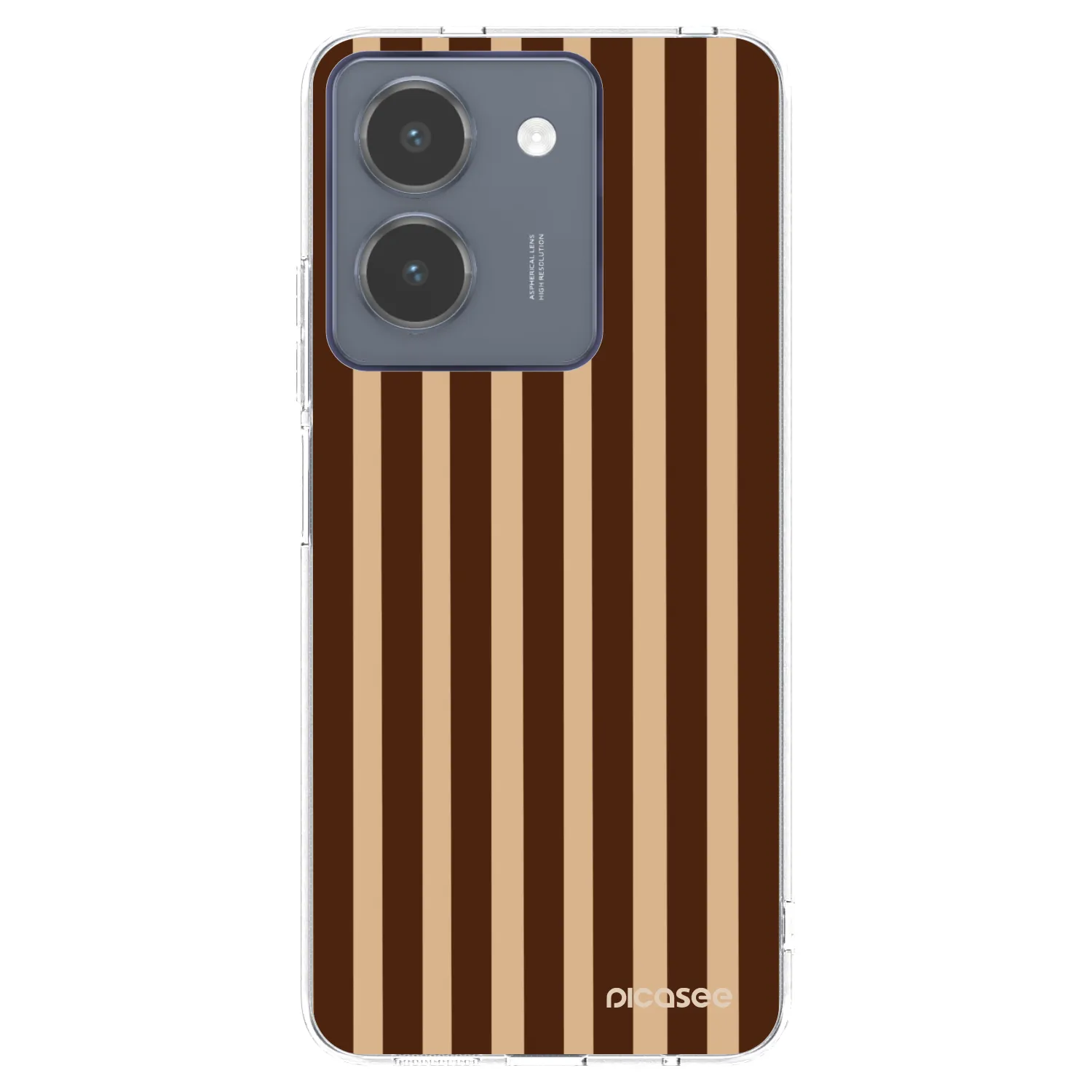 Picasee silikonska prozirna maskica za Vivo Y36 4G - Brown lines