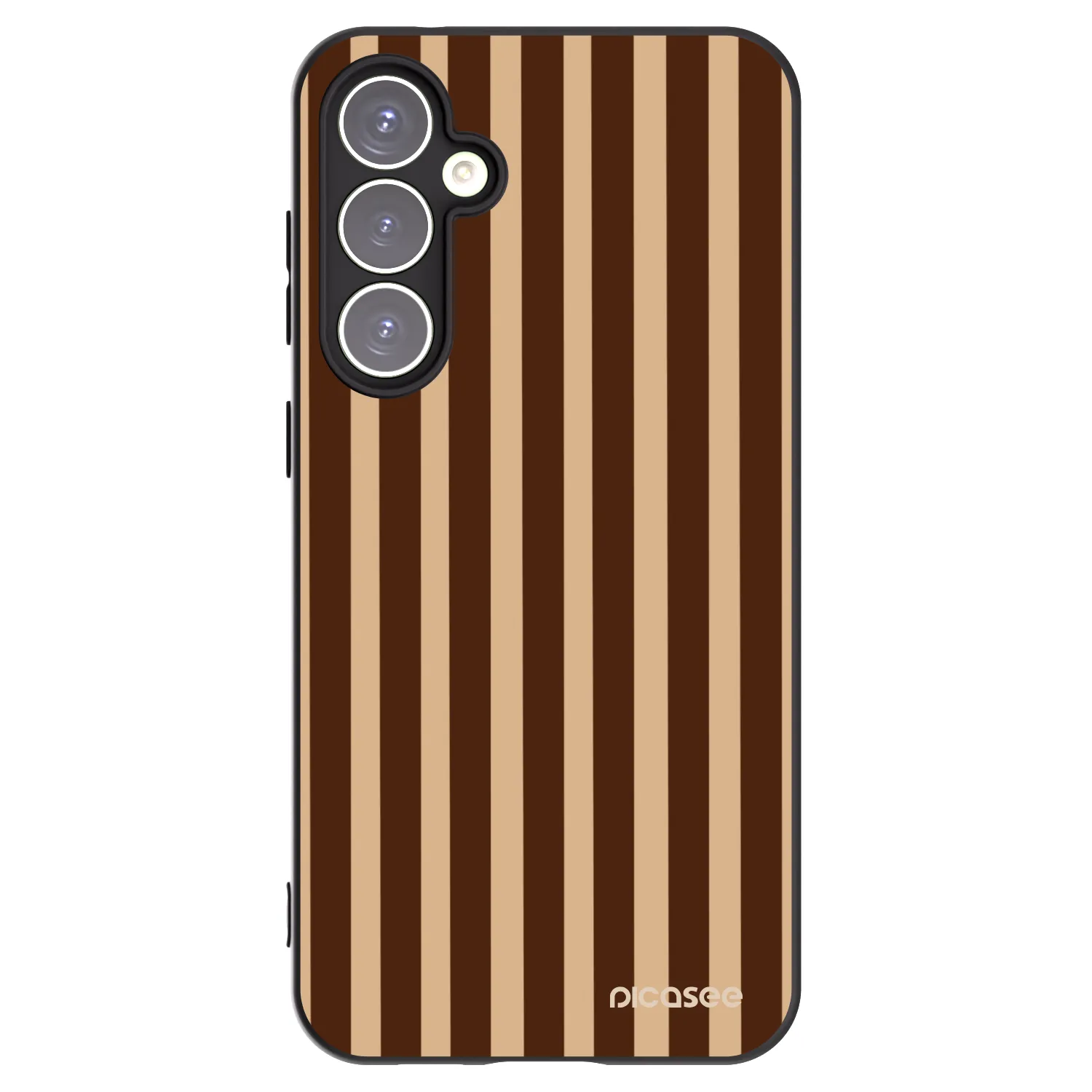 Picasee crna silikonska maskica za Samsung Galaxy S23 FE S711B - Brown lines