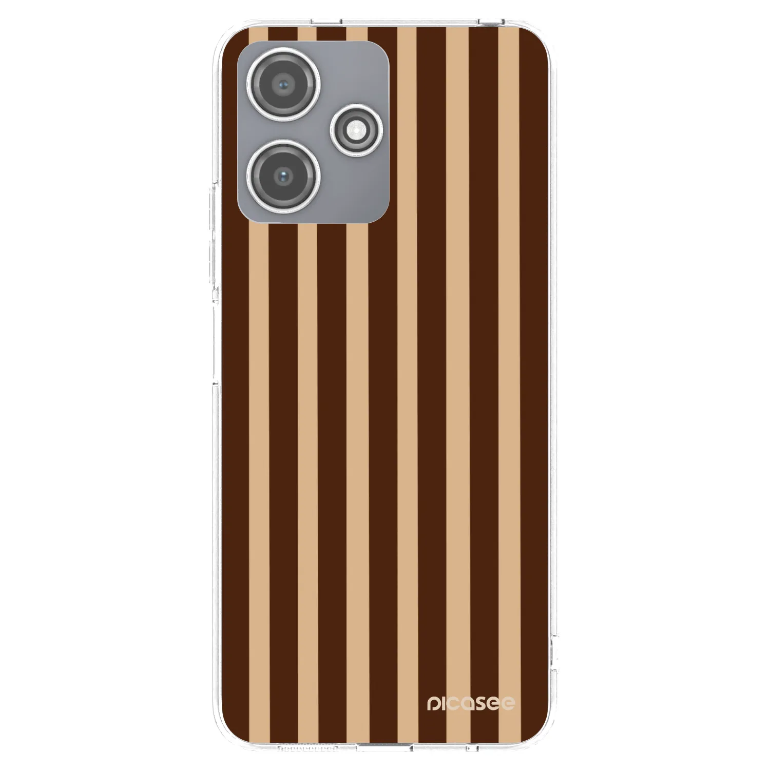 Picasee silikonska prozirna maskica za Xiaomi Redmi 12 5G - Brown lines