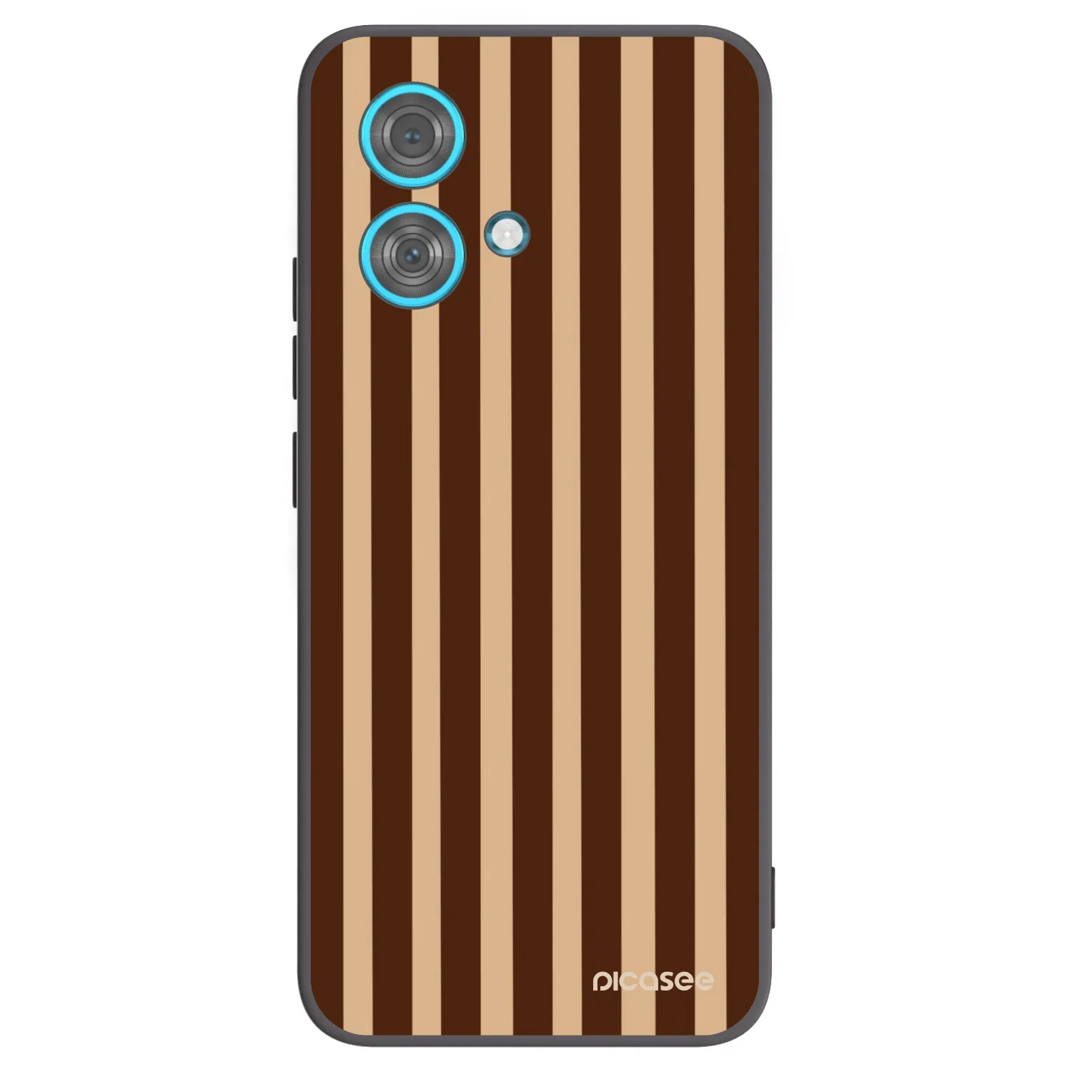 Picasee crna silikonska maskica za Motorola Edge 40 Neo - Brown lines