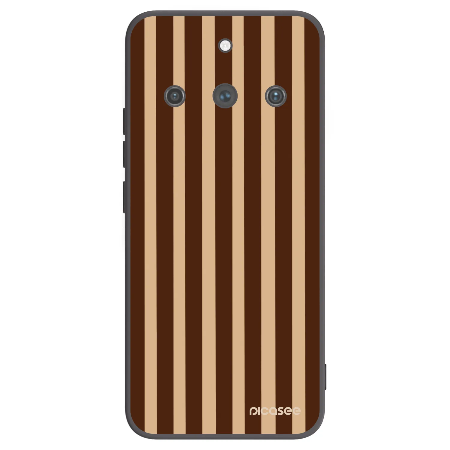 Picasee crna silikonska maskica za Realme 11 Pro+ - Brown lines