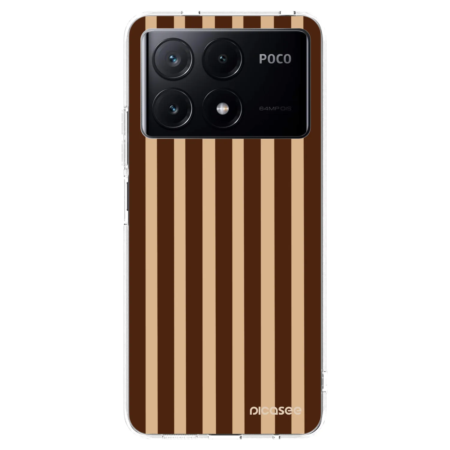 Picasee silikonska prozirna maskica za Xiaomi Poco X6 Pro - Brown lines