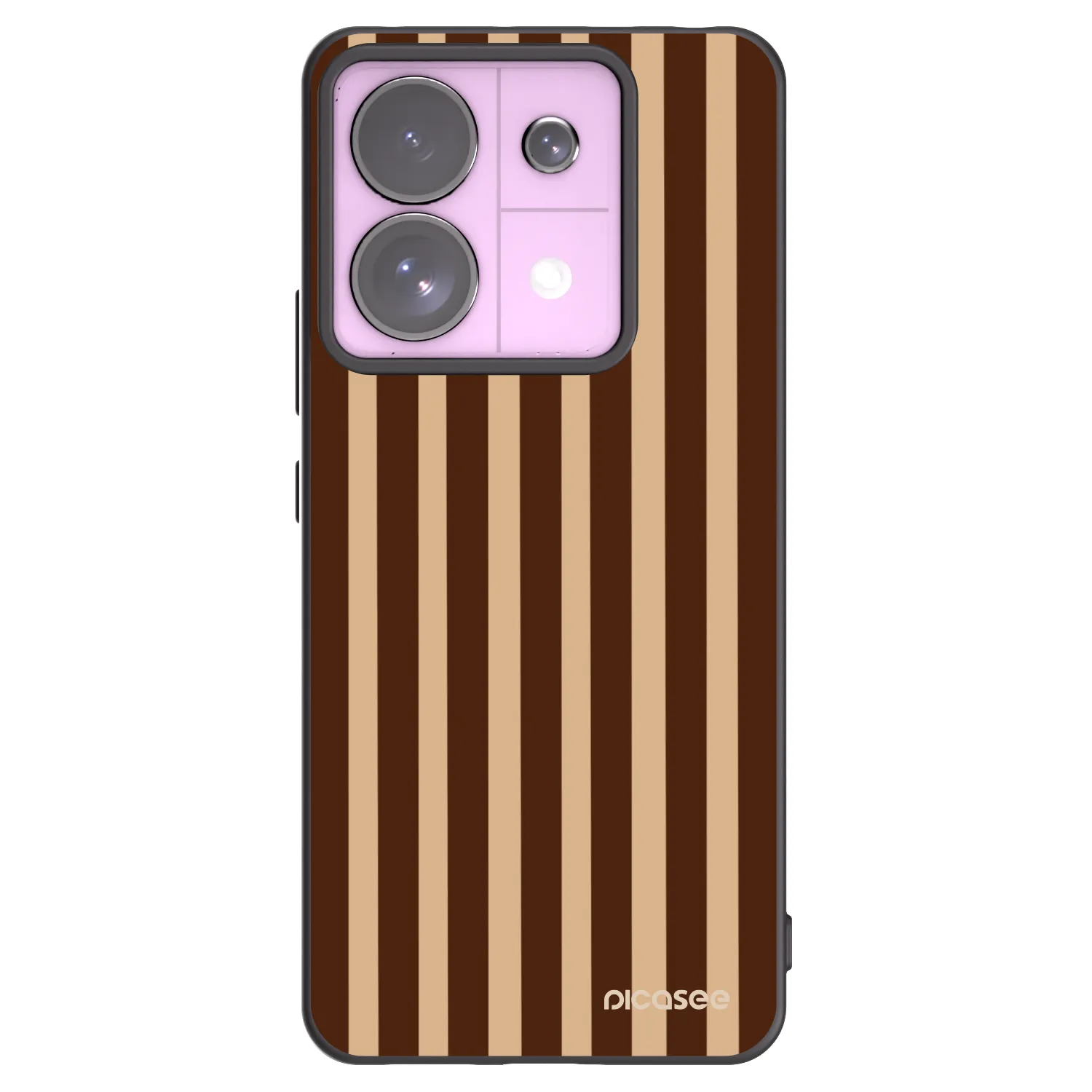Picasee crna silikonska maskica za Xiaomi Redmi Note 13 Pro 5G - Brown lines