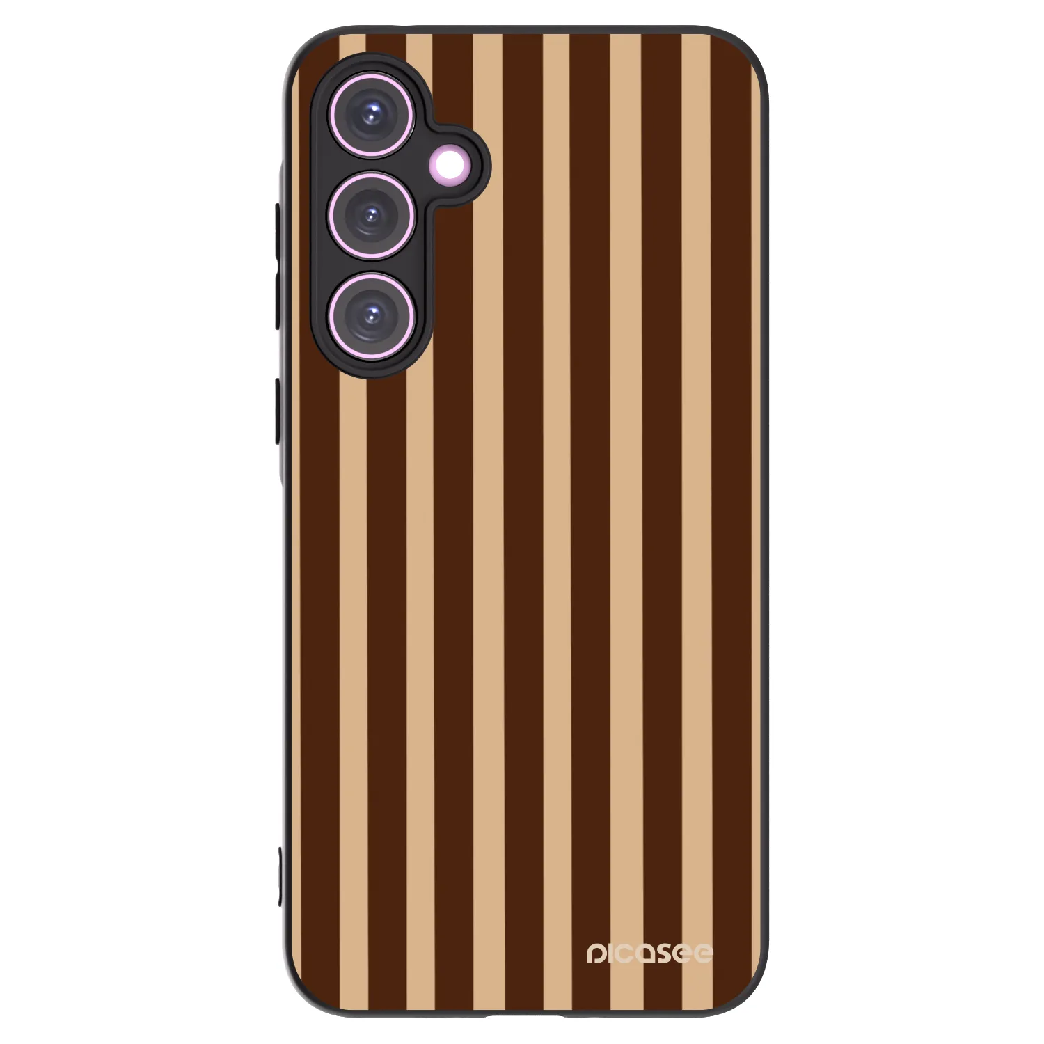 Picasee crna silikonska maskica za Samsung Galaxy A35 5G A356B - Brown lines