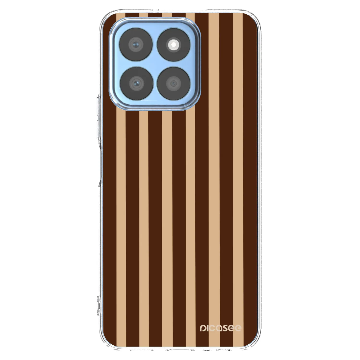 Picasee silikonska prozirna maskica za Honor X8b - Brown lines