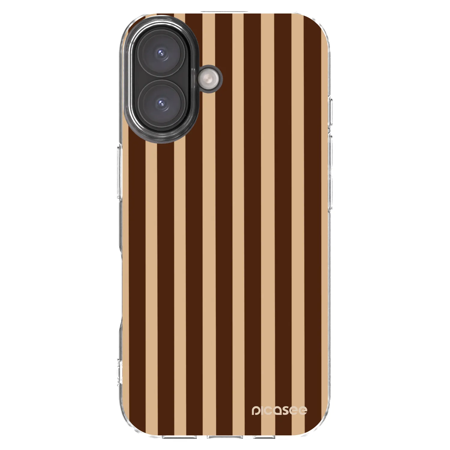 Picasee silikonska prozirna maskica za Apple iPhone 16 - Brown lines