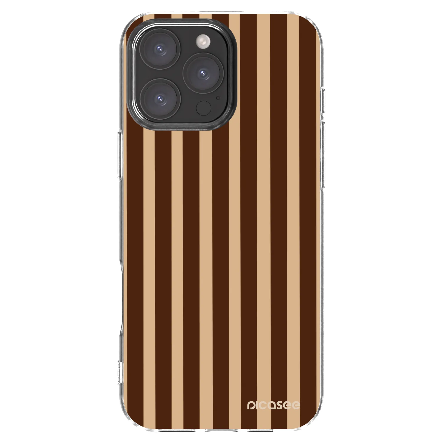 Picasee silikonska prozirna maskica za Apple iPhone 16 Pro Max - Brown lines