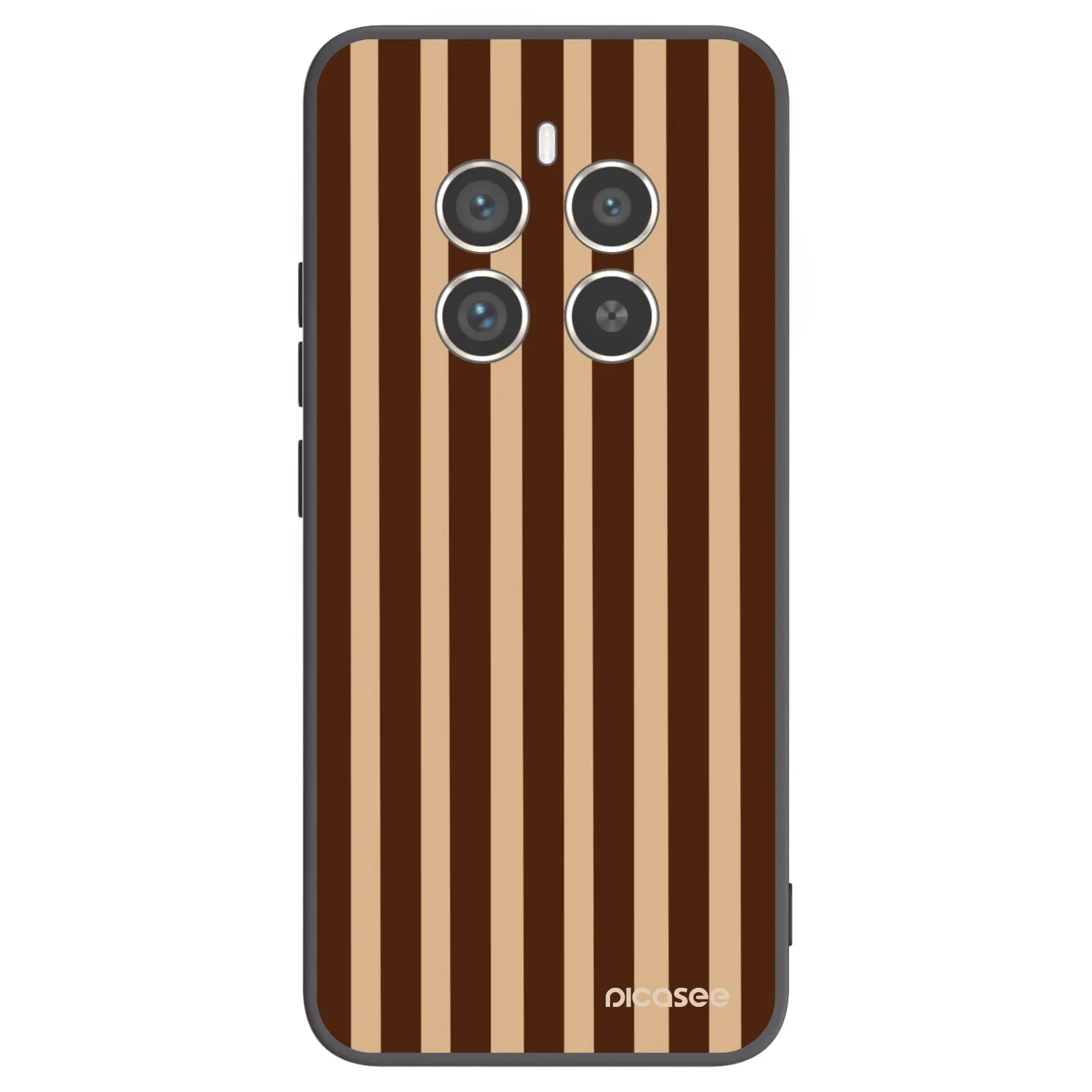 Picasee crna silikonska maskica za Realme 12 Pro 5G - Brown lines
