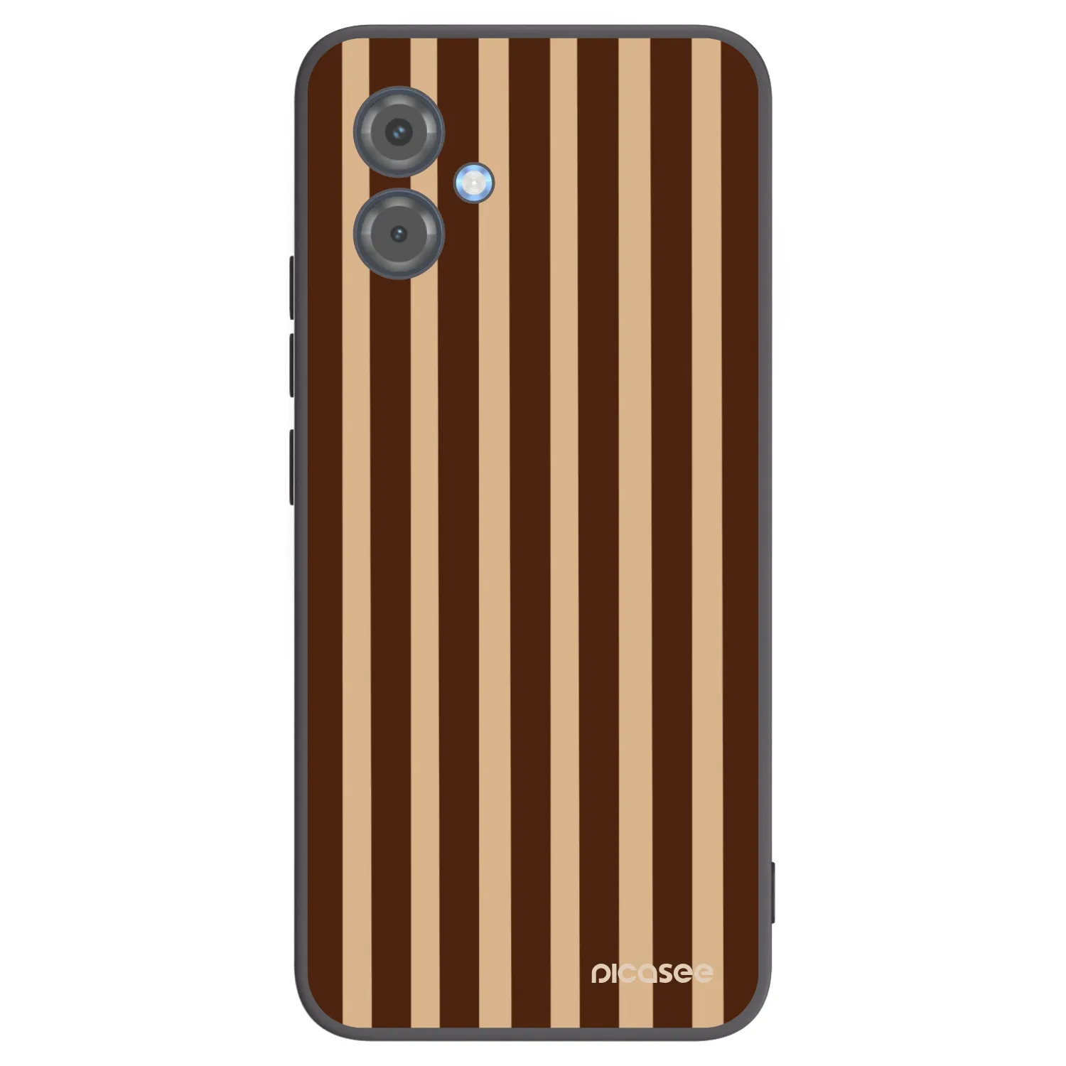 Picasee crna silikonska maskica za Motorola Moto G14 - Brown lines