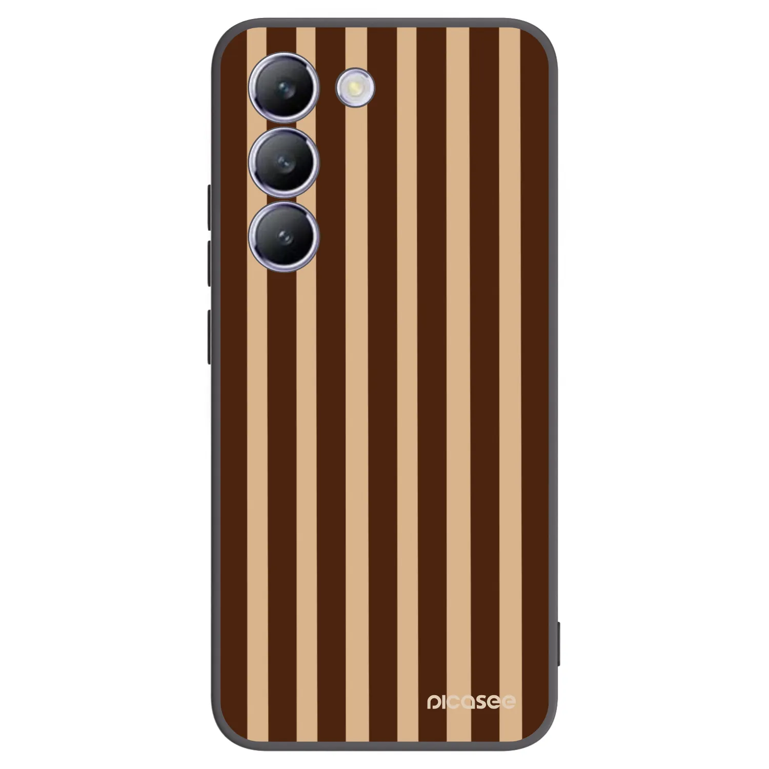 Picasee crna silikonska maskica za Vivo V40 SE 5G - Brown lines