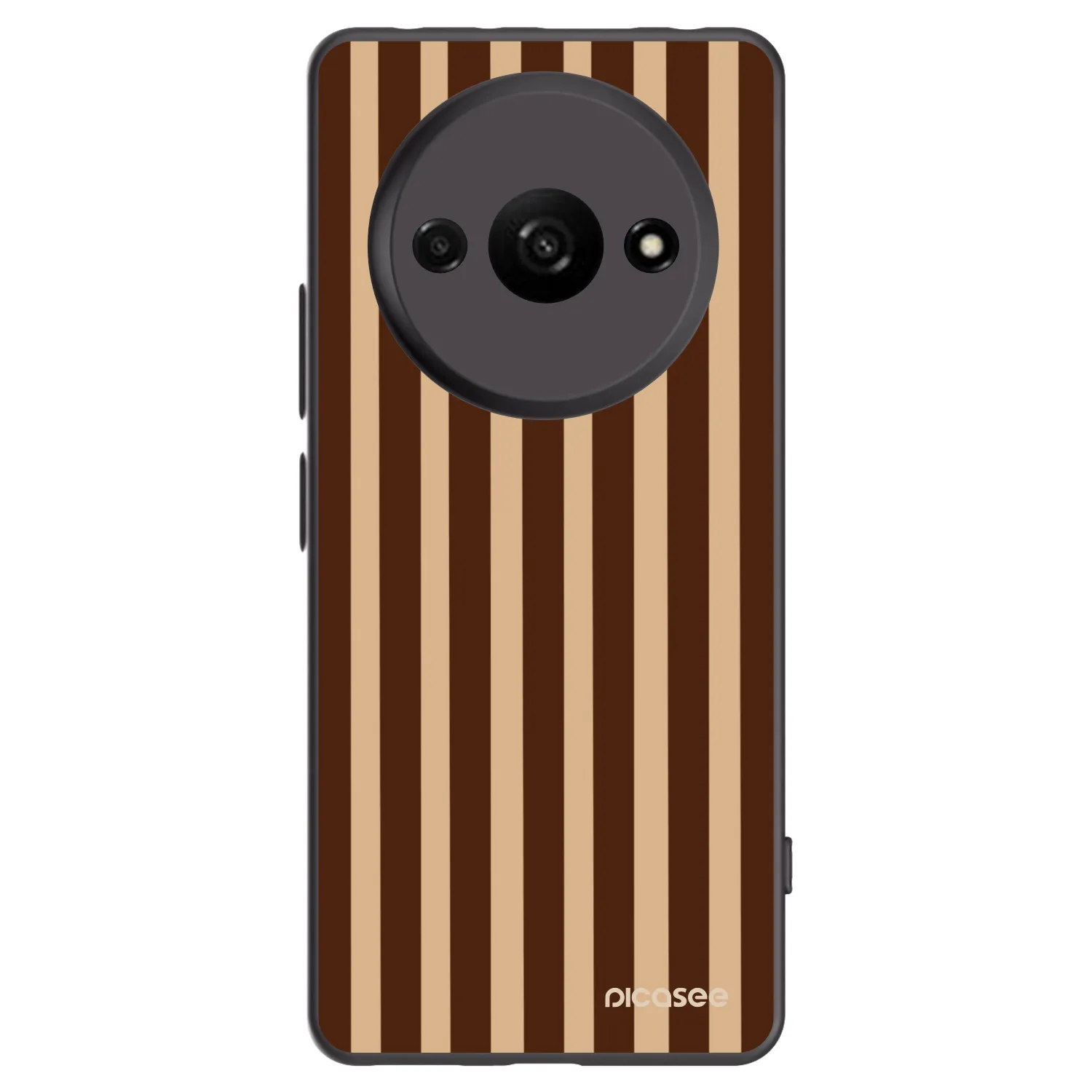 Picasee crna silikonska maskica za Xiaomi Redmi A3 - Brown lines