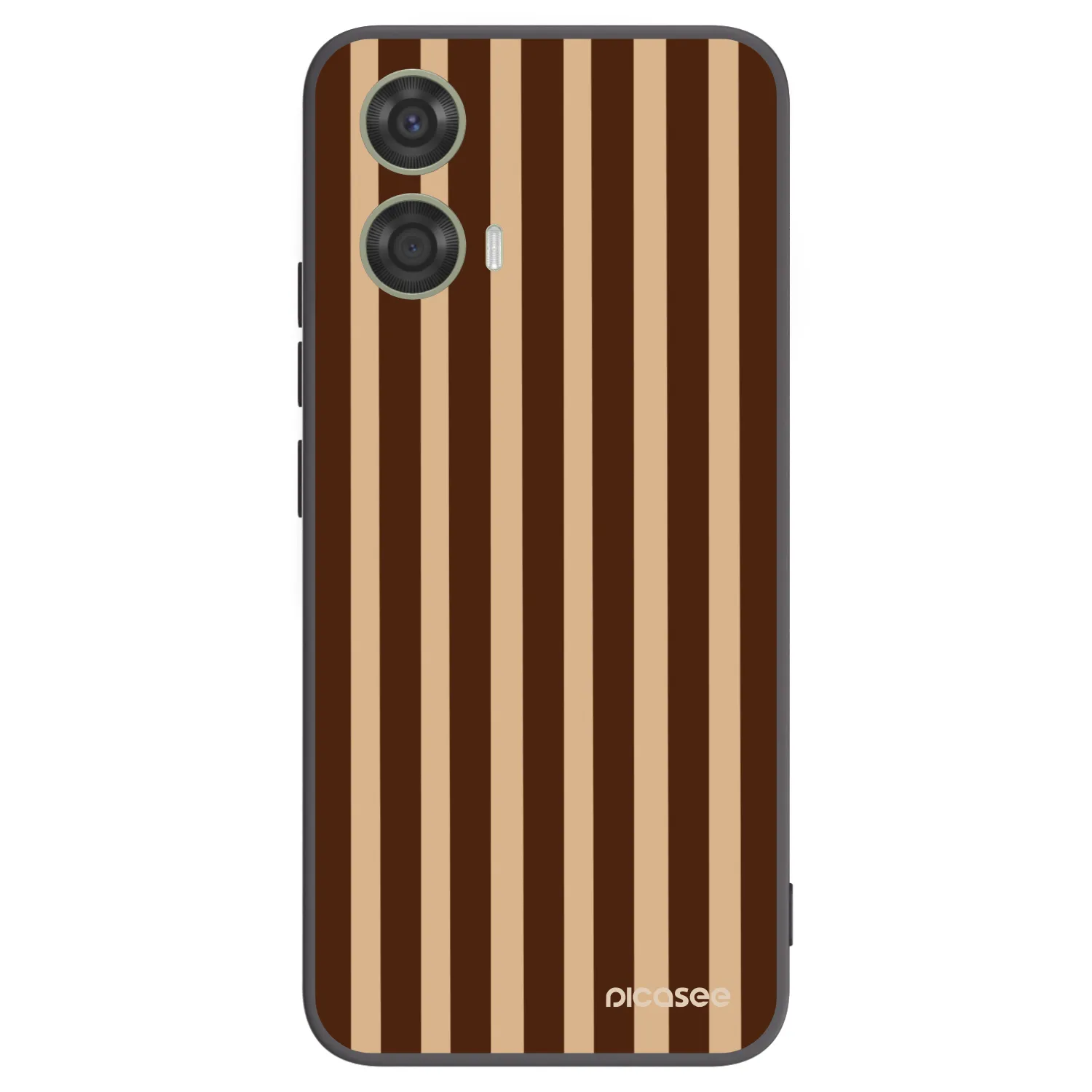 Picasee crna silikonska maskica za Motorola Moto G24 - Brown lines