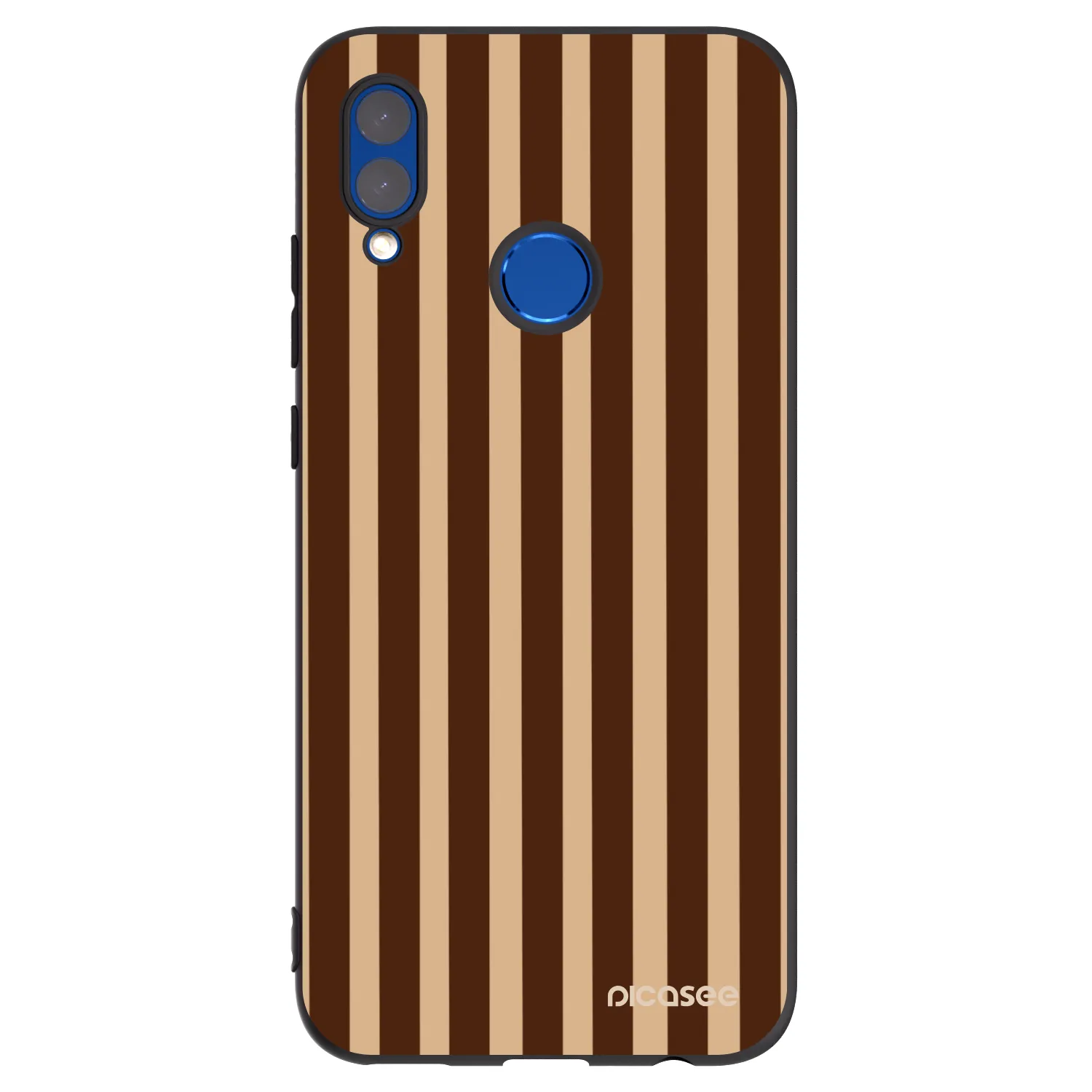 Picasee crna silikonska maskica za Huawei P Smart 2019 - Brown lines
