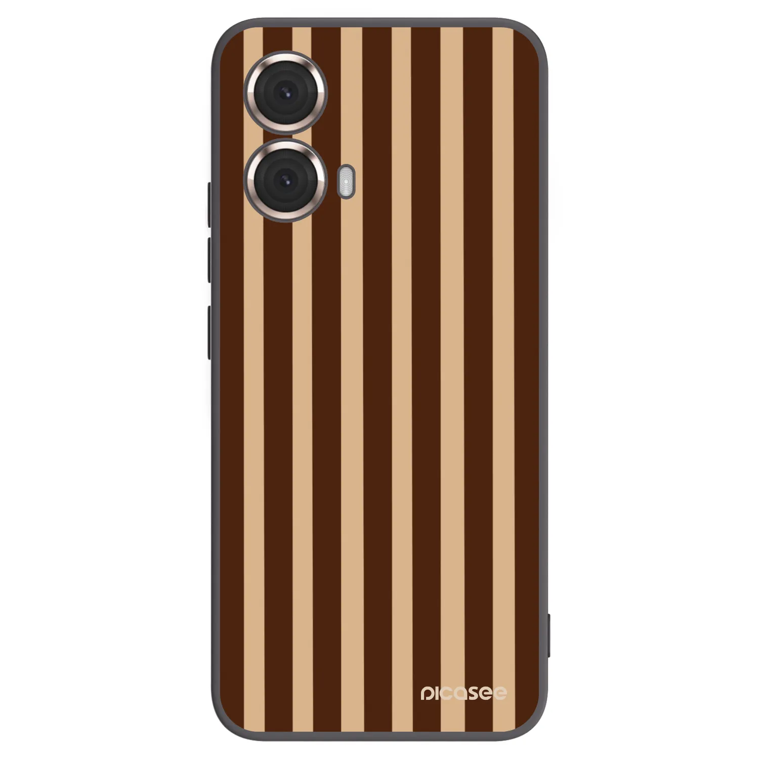 Picasee crna silikonska maskica za Motorola Moto G85 - Brown lines