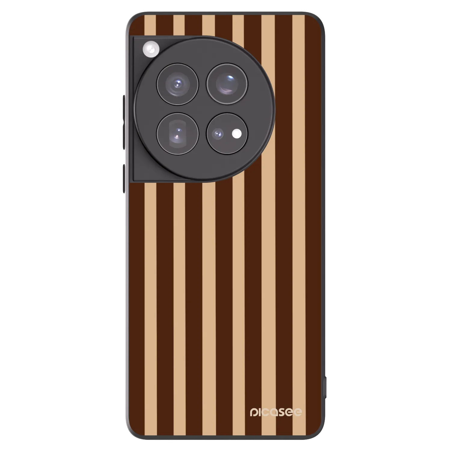 Picasee crna silikonska maskica za OnePlus 12 5G - Brown lines