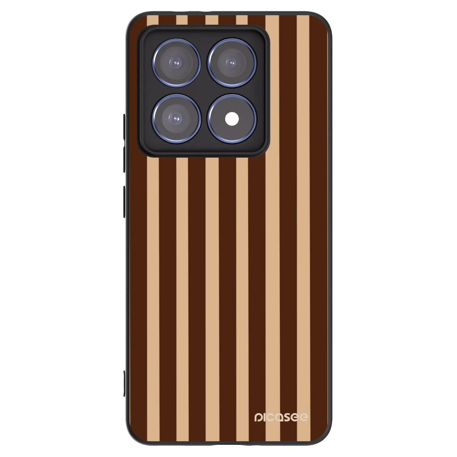 Picasee crna silikonska maskica za Xiaomi 14T Pro - Brown lines