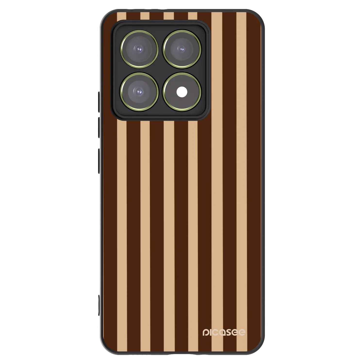 Picasee crna silikonska maskica za Xiaomi 14T - Brown lines