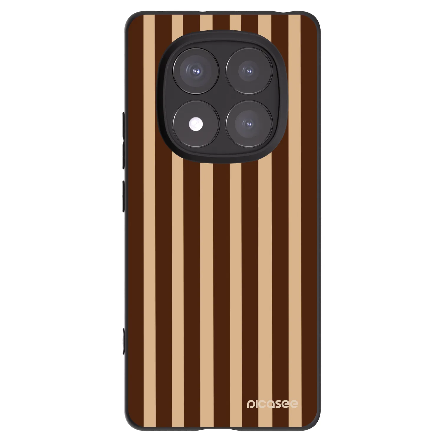Picasee crna silikonska maskica za Xiaomi Redmi Note 14 Pro+ 5G - Brown lines