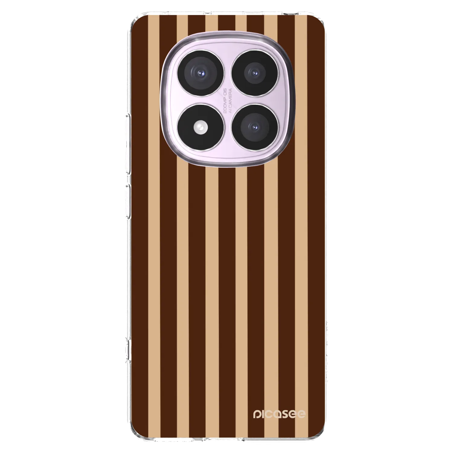 Picasee silikonska prozirna maskica za Xiaomi Redmi Note 14 Pro 5G - Brown lines